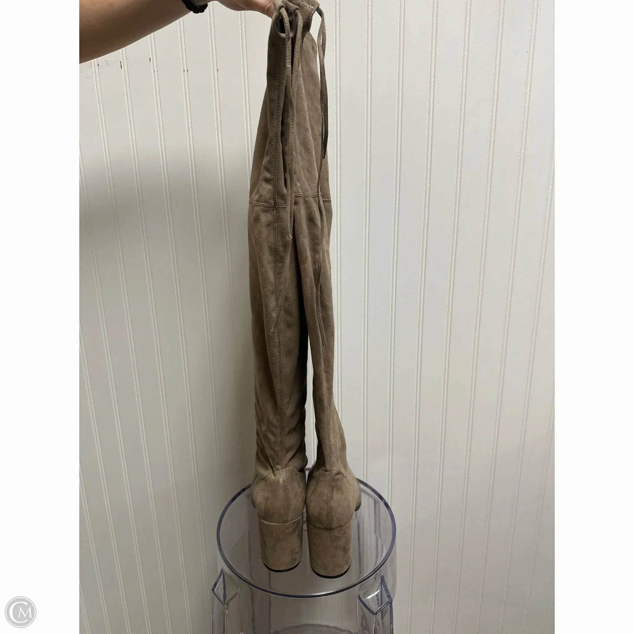 Acid Folic Boots Boots Over-the-knee Heels By Steve Madden In Taupe, Size: 12