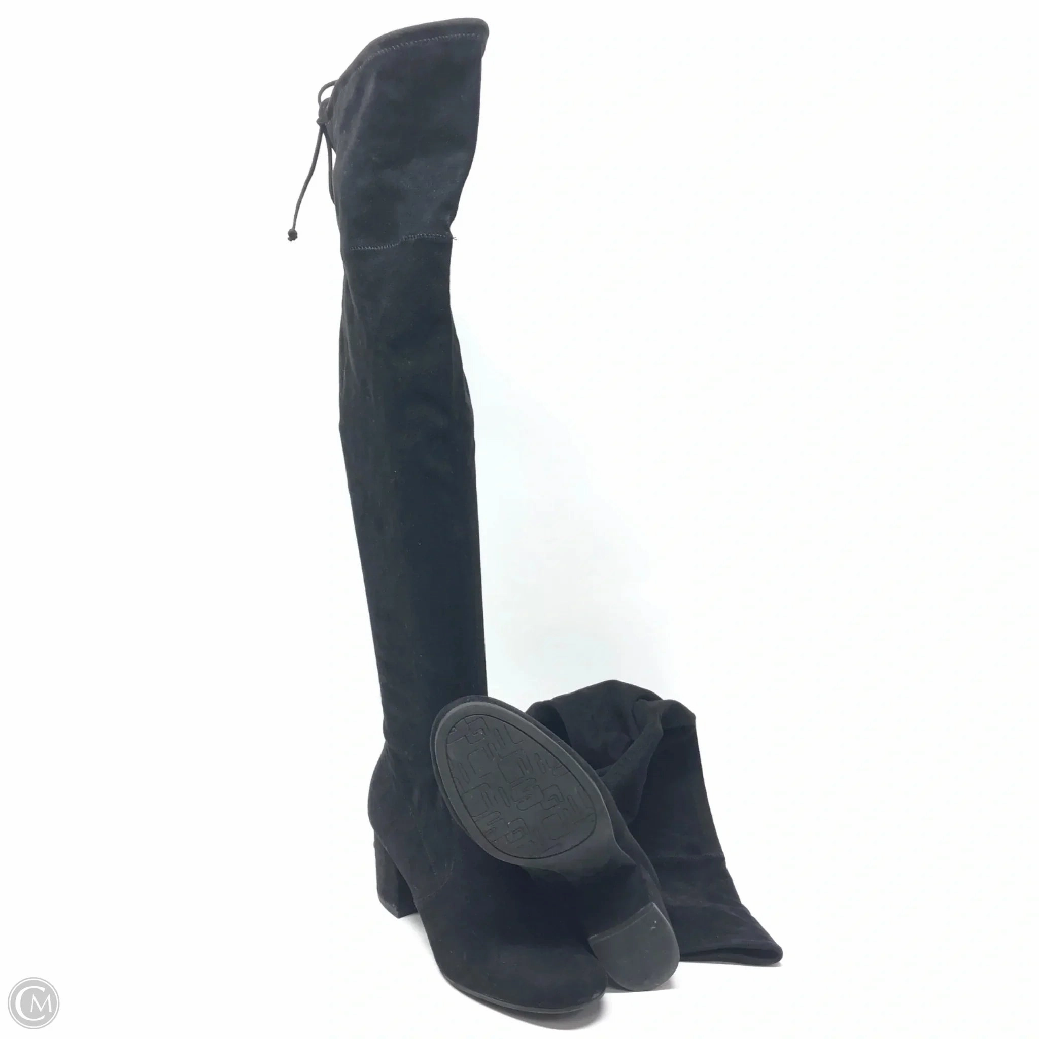 Boots Over-the-knee Heels By Unisa In Black, Size: 9 Space Boots