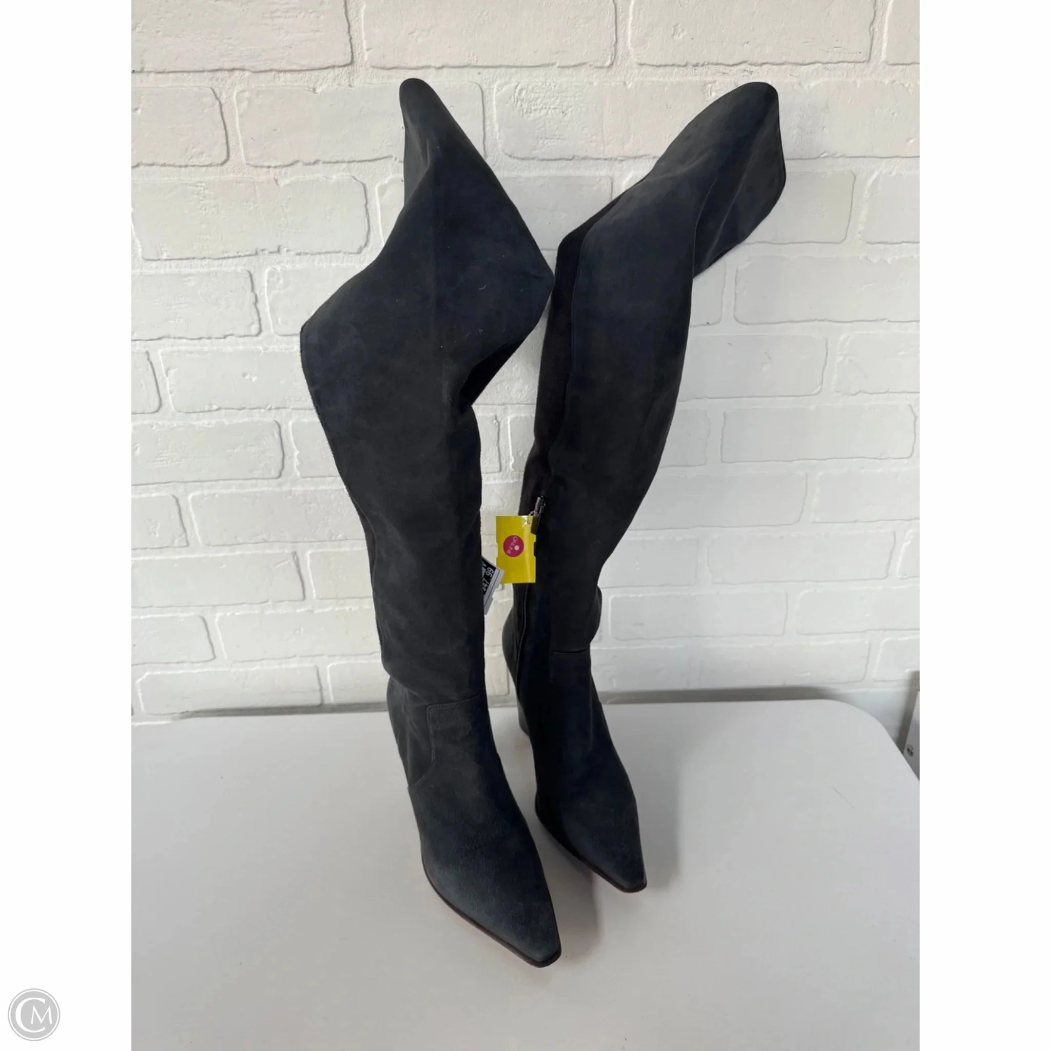 Russell Boots Boots Over-the-knee Heels By Vince Camuto In Grey, Size: 8