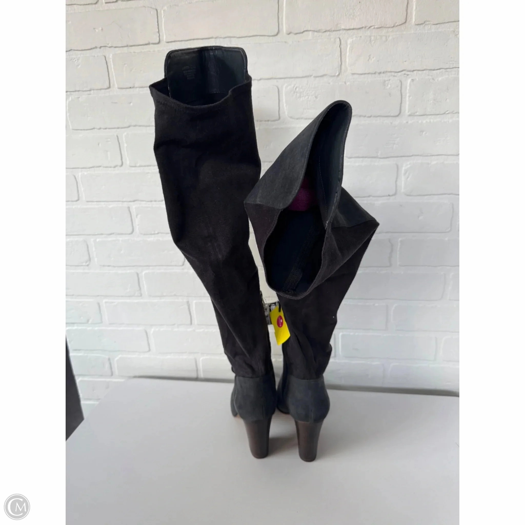 Cool Army Boots Boots Over-the-knee Heels By Vince Camuto In Grey, Size: 8