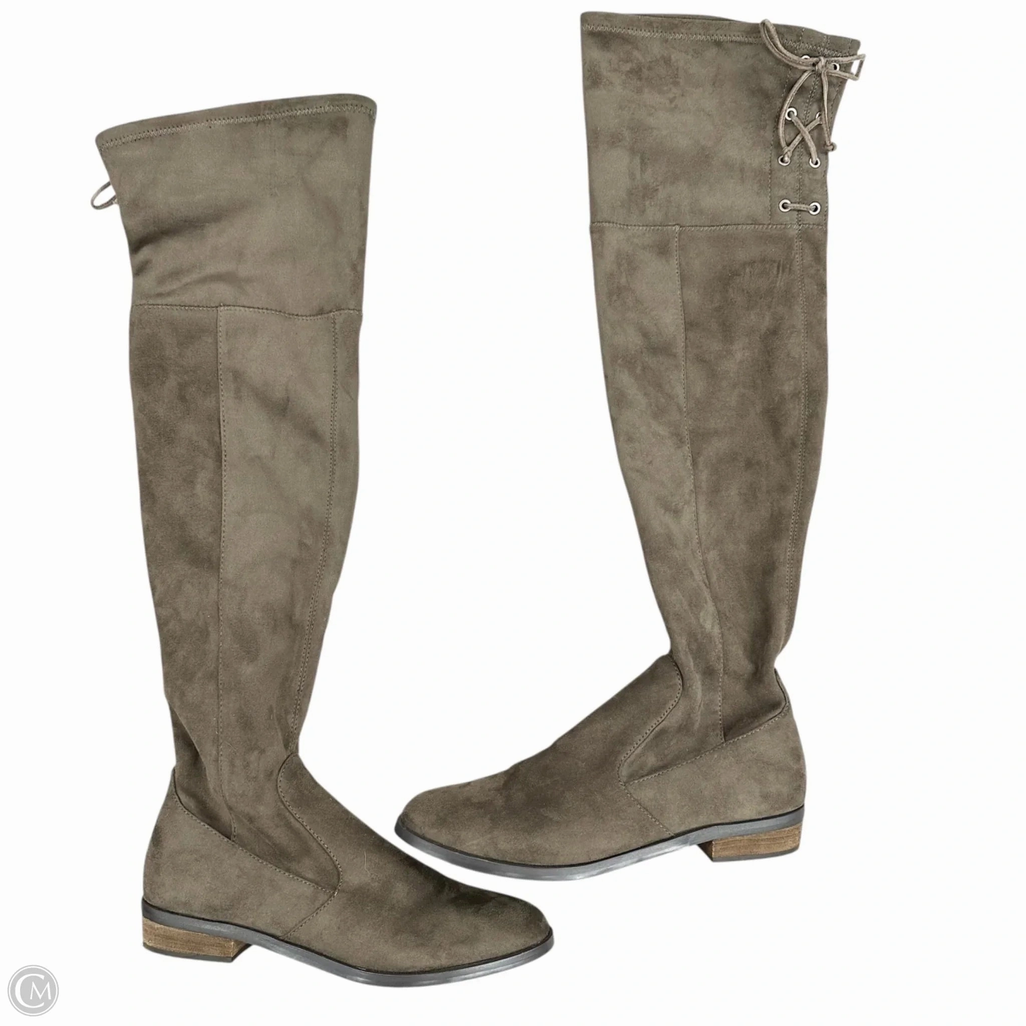 Boots Over-the-knee Heels By Vince Camuto In Taupe, Size: 10 Schnee's Boots