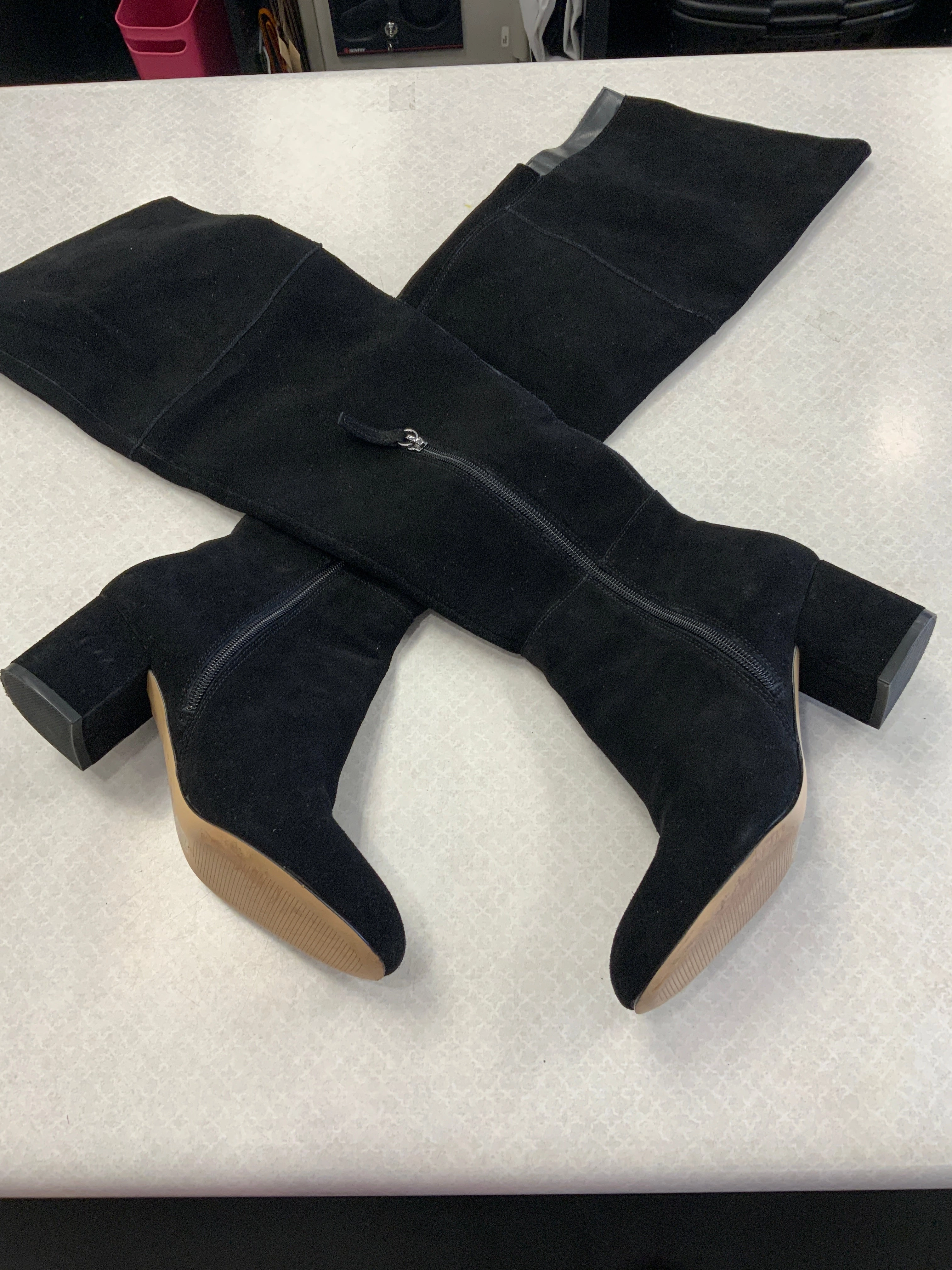 Knee High Boots For Big Calves Boots Over-the-knee Heels By White House Black Market In Black, Size: 6.5