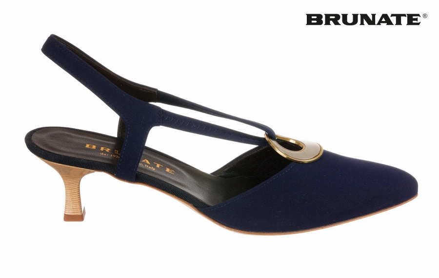 Leather Heel Shoes Br Diana Navy