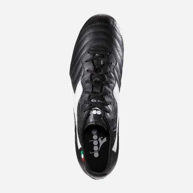 Brasil Italy OG MD PU Soccer Cleats - Black/White Soccer Cleats For Natural Grass