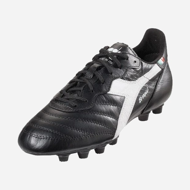 Brasil Italy OG MD PU Soccer Cleats - Black/White Yoyo Club Soccer Cleats