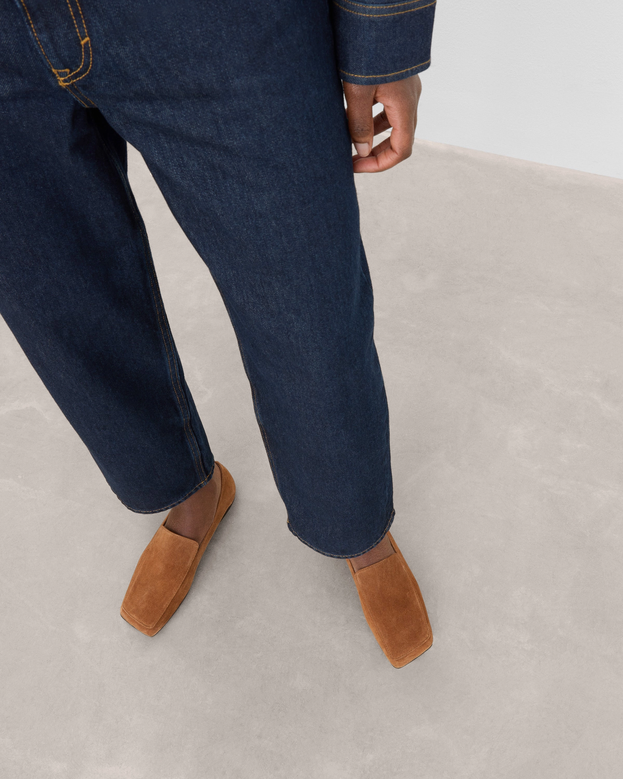 Leather Flatform Loafers Ellis Suede Bourbon