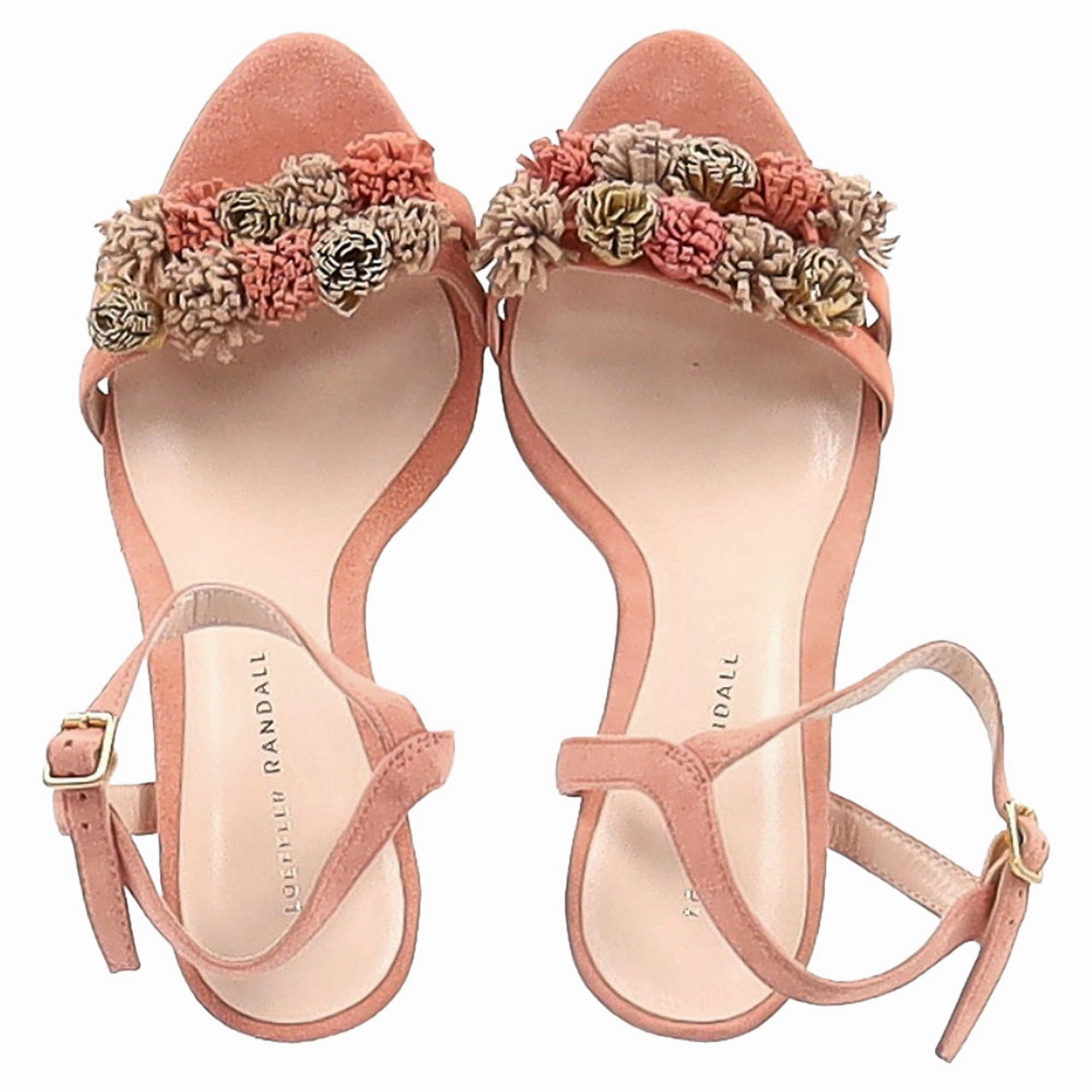 Loeffler Randall Tassel-Embellished Sandal Heels in Peach Suede Timberland Boots High Heels