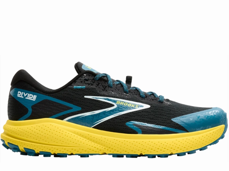 Xa Pro 3d Trail-running Shoes Brooks Divide 5 Mens Trail Running Shoe (Black/Celestial/Quince)