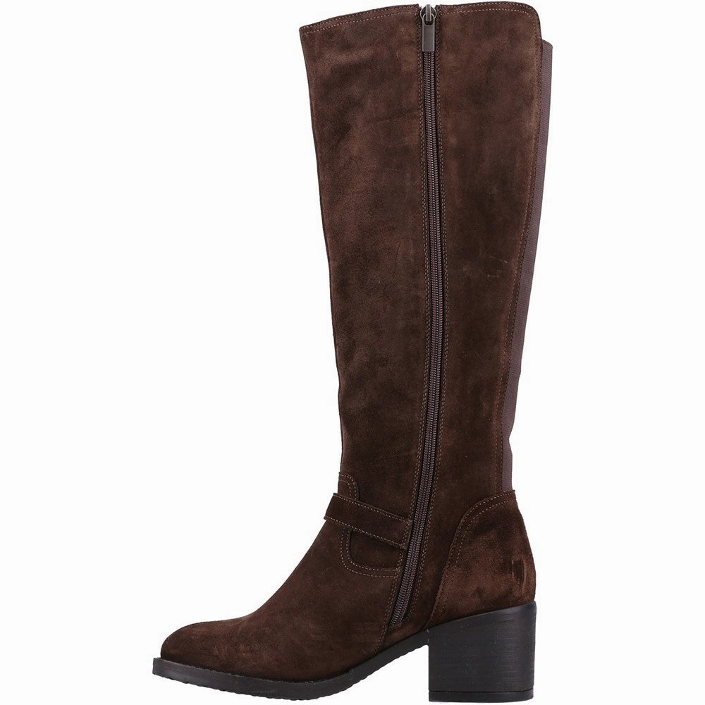 Brown Heidi Calf Boots Suede Wide Calf Knee High Boots