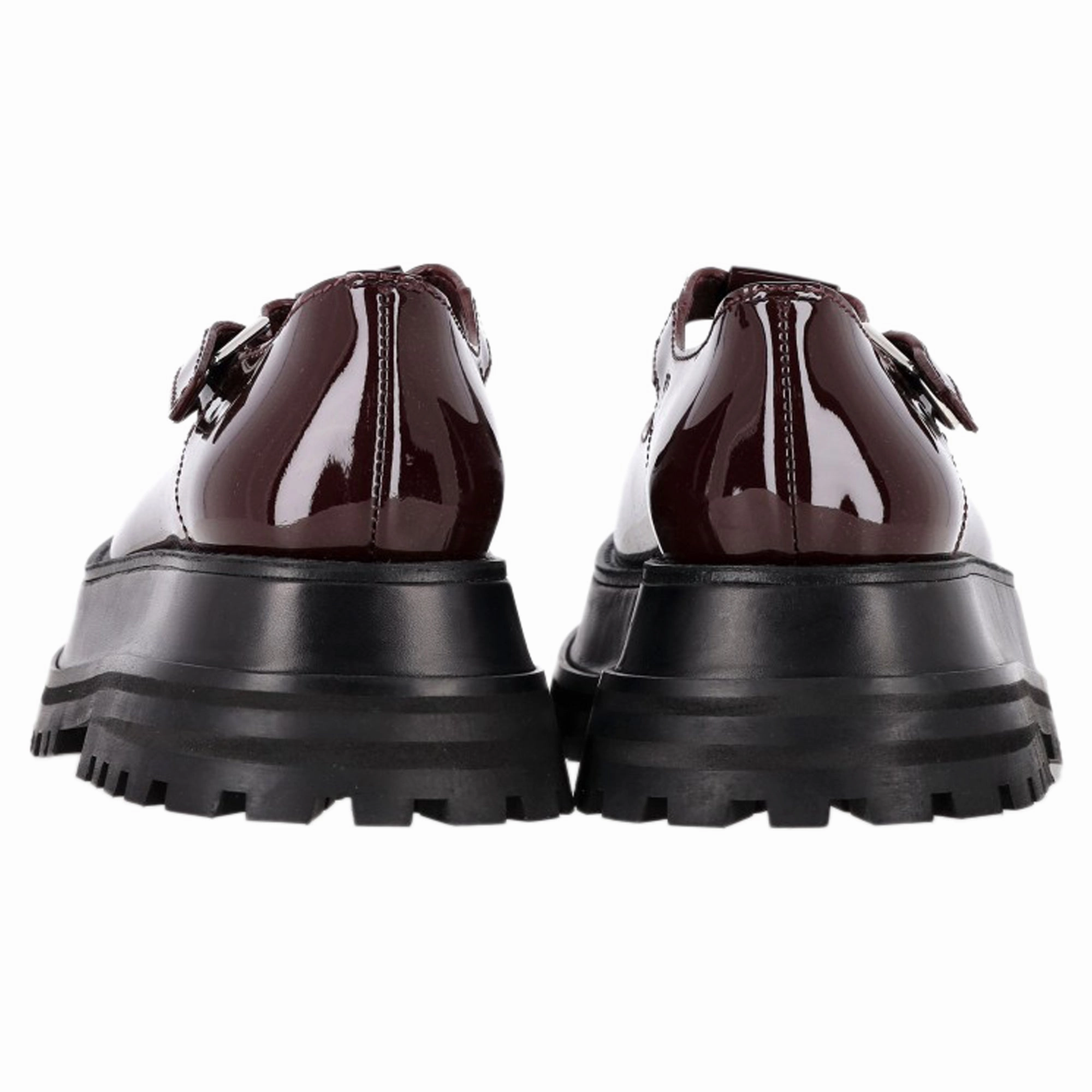 Cherry Loafers Burberry Aldwych Mary Jane Loafers in Burgundy Patent Leather