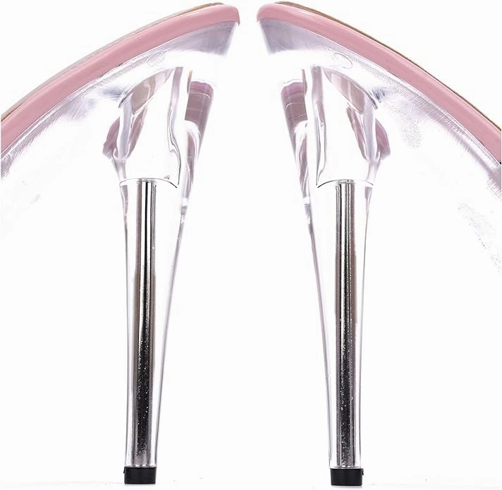 High Heels Pose Cape Robbin Women's Hainey Clear Slip-On Platform Heels