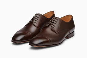 Captoe Derby - Dark Brown Chunky Sole Derby Shoes