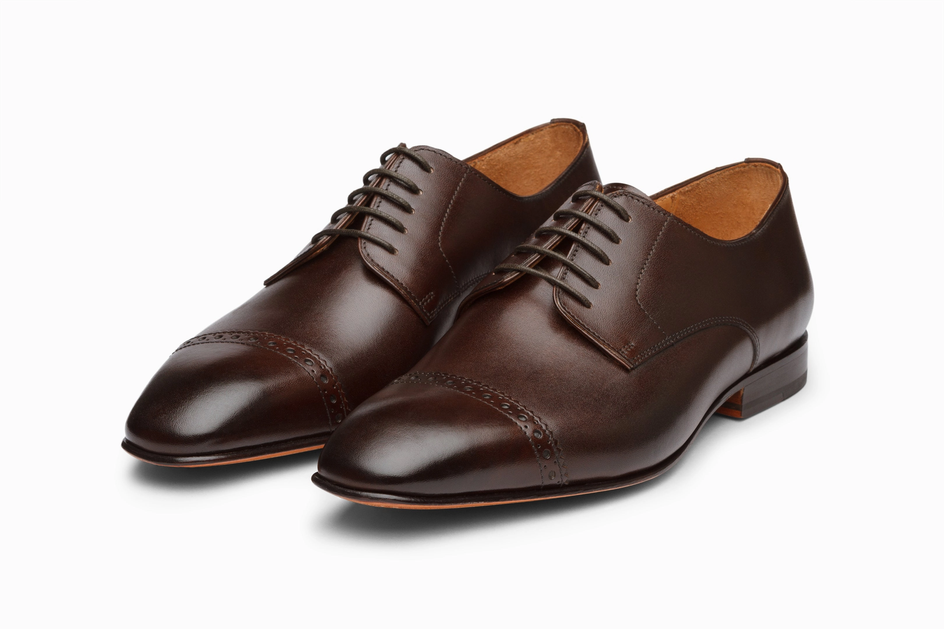 Derby Shoes Images Captoe Derby - Dark Brown