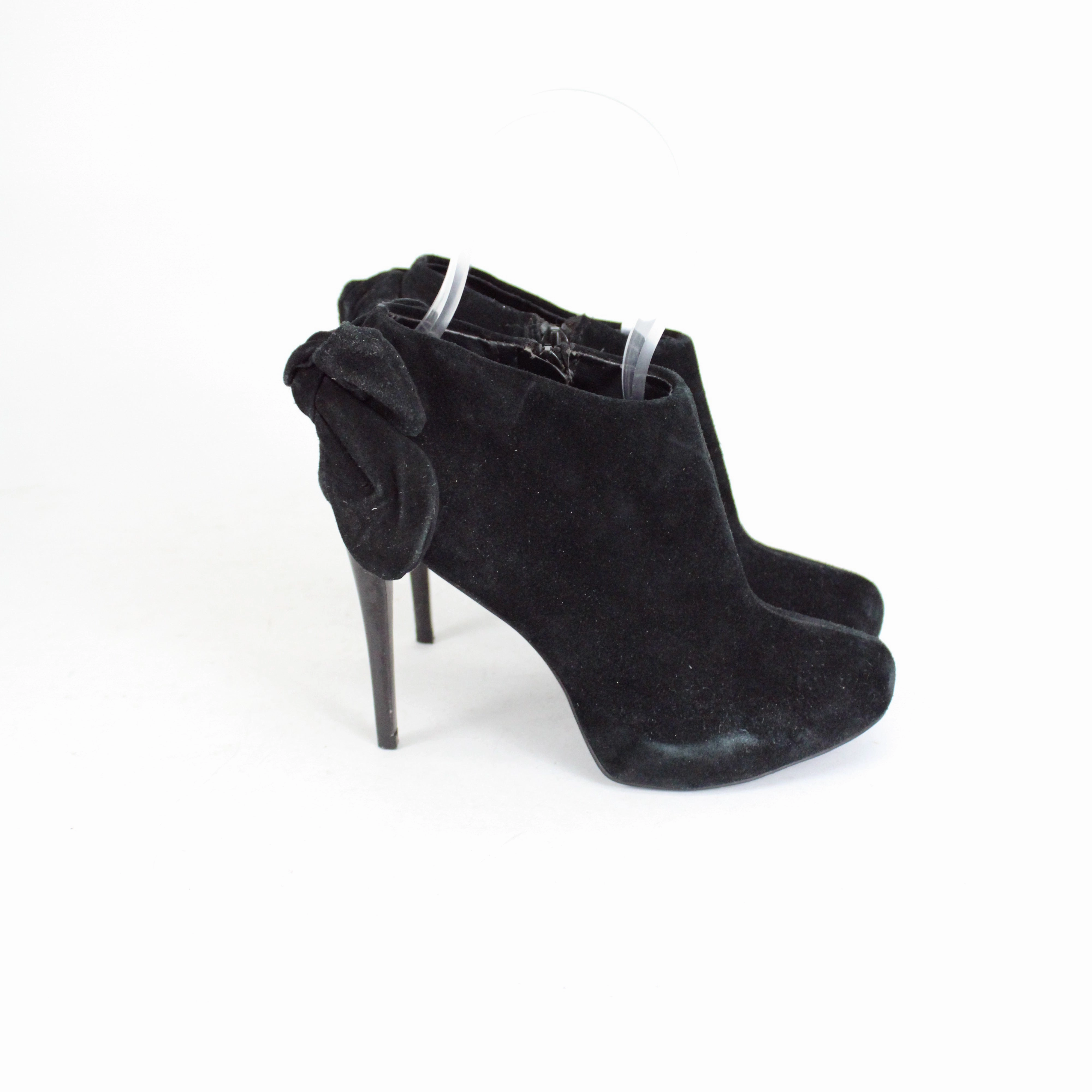Carlos Santana Black Suede Platform Heels Mule High Heels