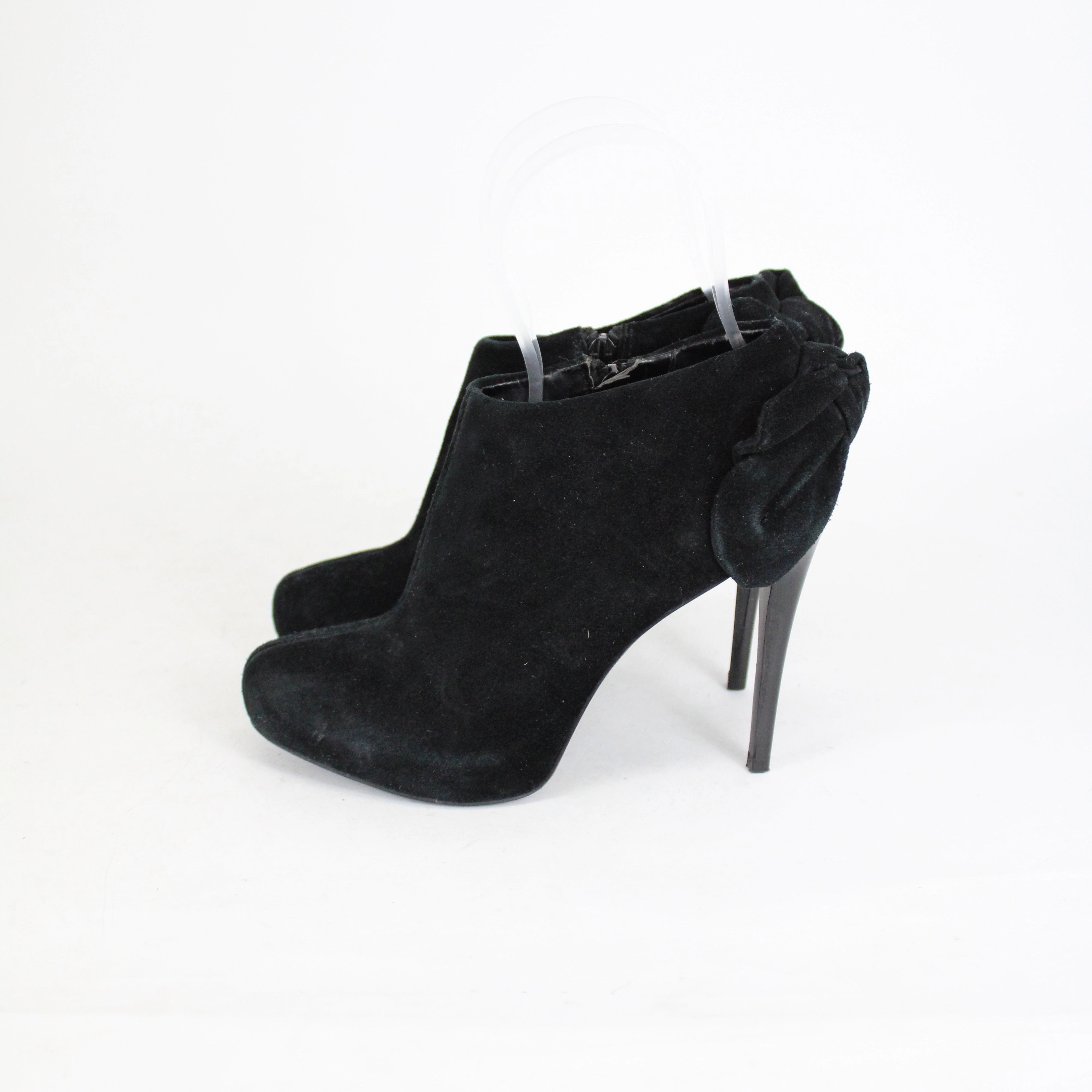 Shiny High Heels Carlos Santana Black Suede Platform Heels