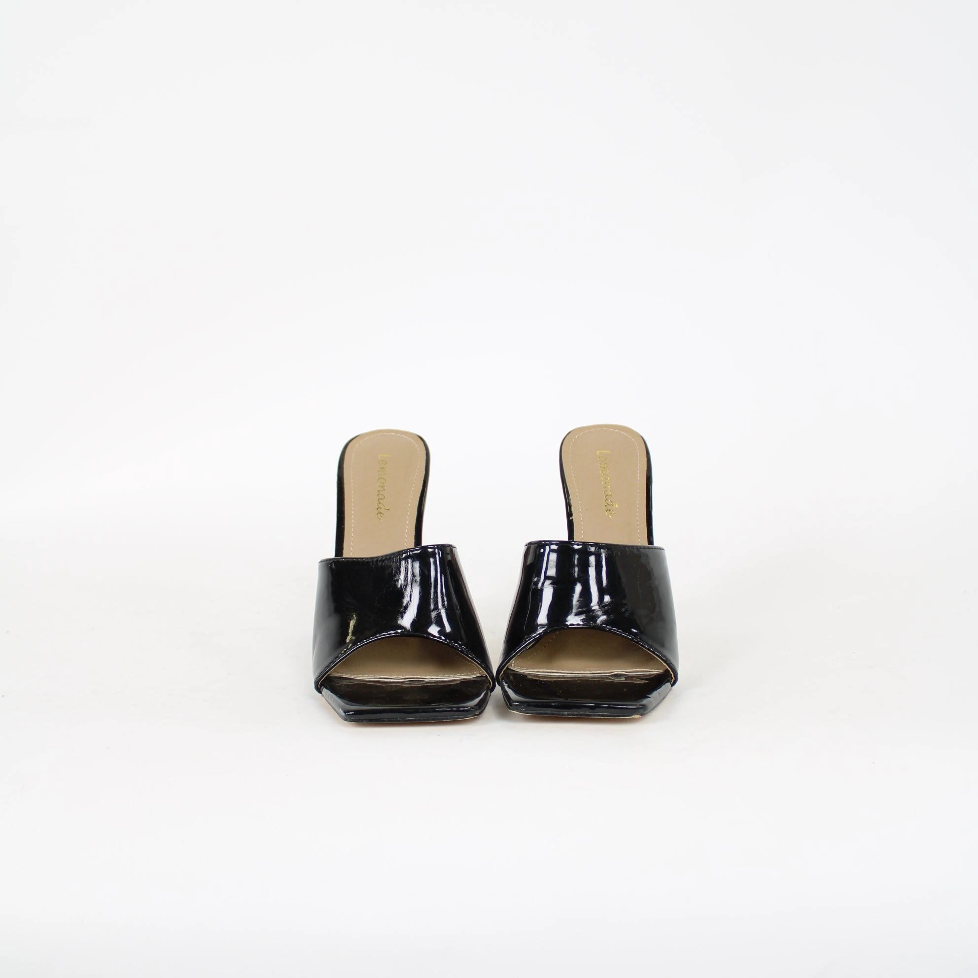 High Heel Wall Art Lemonade Black Open Toe Heels