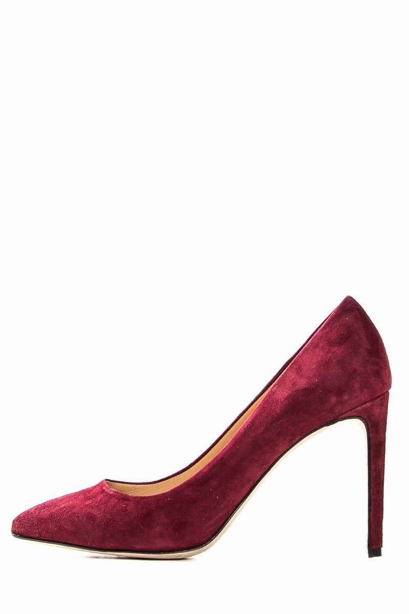 High Heels On My Grippies Charles David Maroon Suede Pointed Toe Heels SZ 8.5 sale