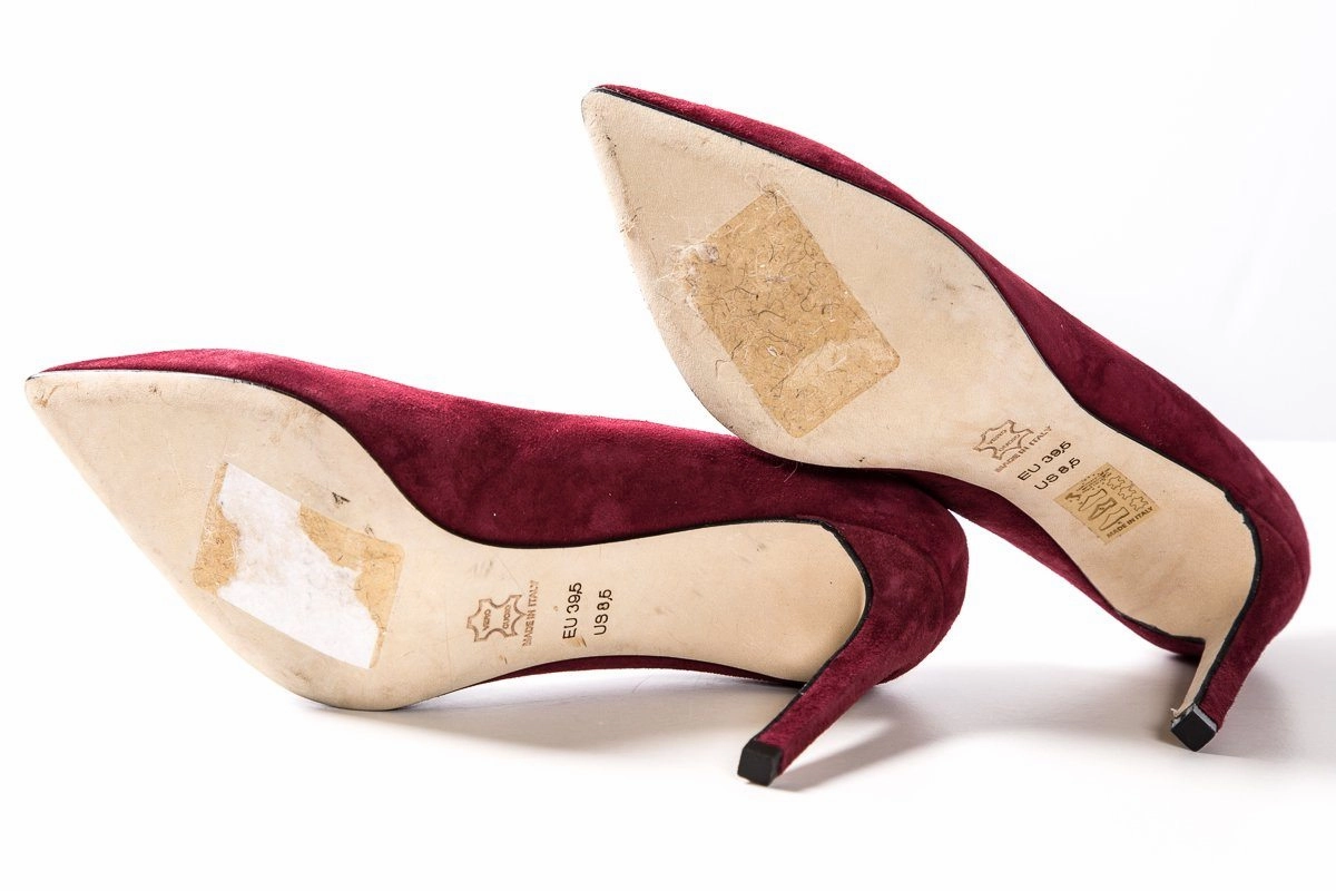 Charles David Maroon Suede Pointed Toe Heels SZ 8.5 sale Navy Peep Toe Heels