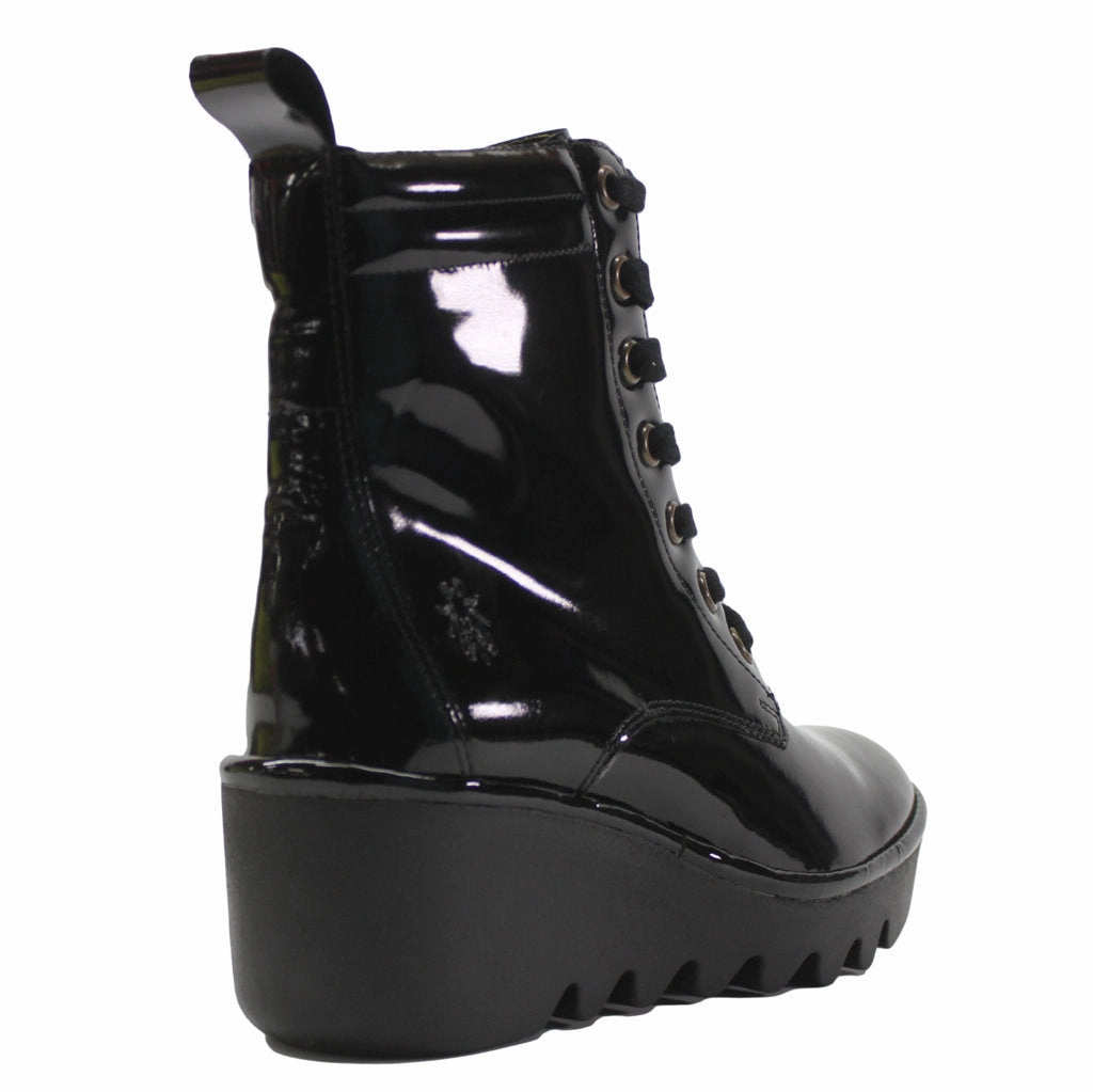 Ankle Boots In Leather With Heel Fly London BIAZ329FLY Atlantis Leather Women's Ankle Wedge Boots