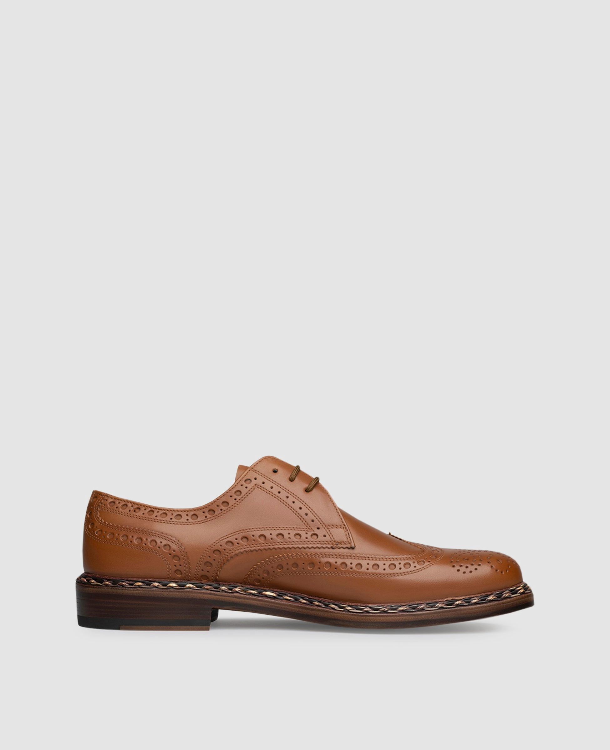 Buda Full-Brogue AC - Tabacco Lace Up Platform Shoes