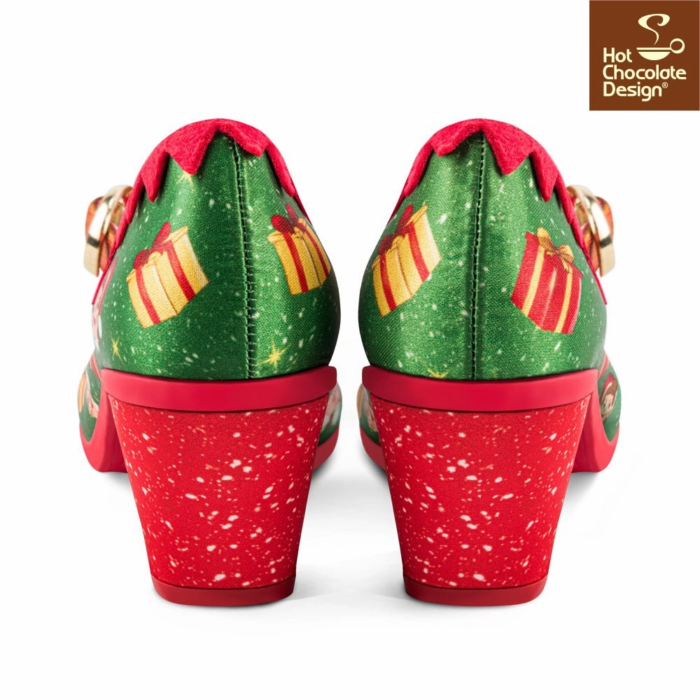 Types Of High Heel Shoes Chocolaticas ELF Mid Heel Women's Mary Jane Pump