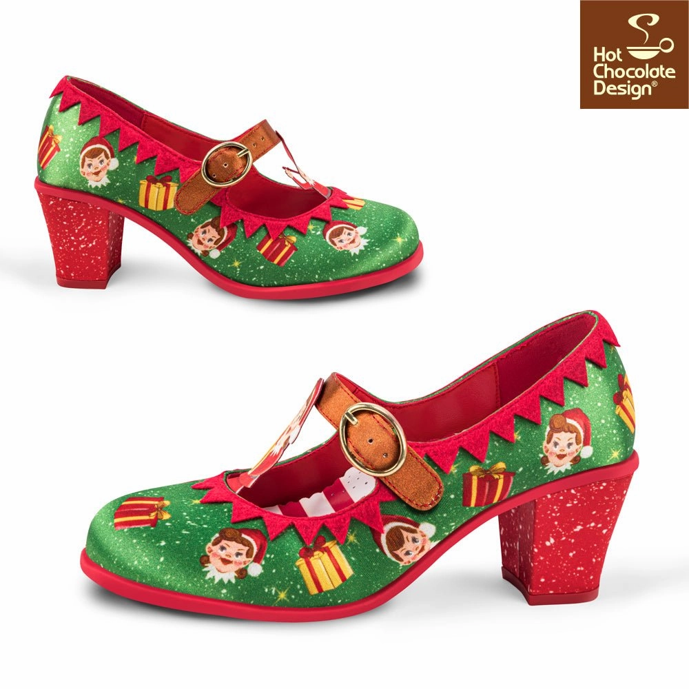 High Heel Trampling Videos Chocolaticas ELF Mid Heel Women's Mary Jane Pump