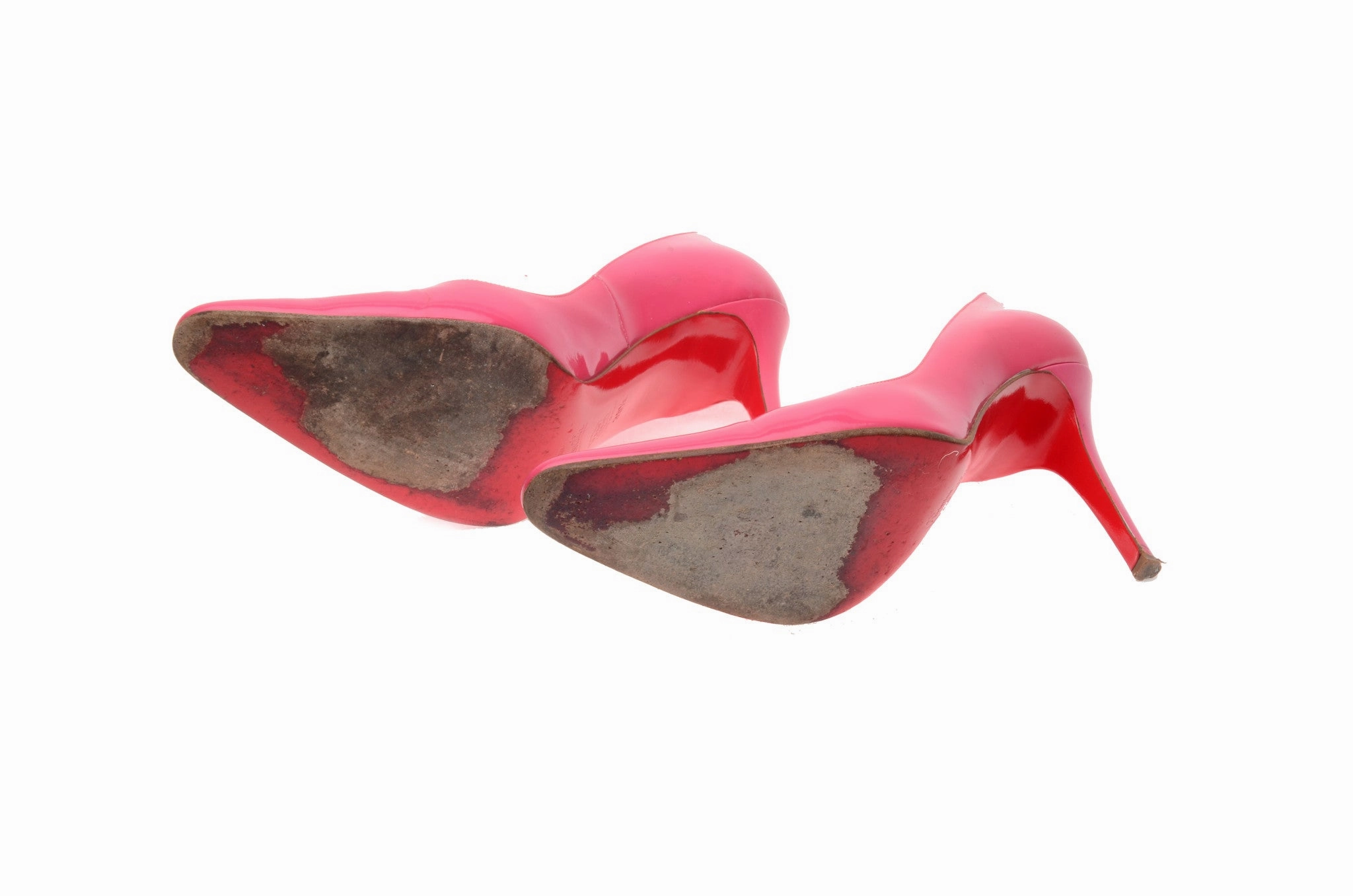 Christian Louboutin - Pink Patent Pointed Toe Heels - IT 38 1/2 Sexy Legs In High Heels