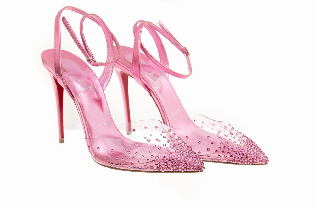 Vegan High Heels Christian Louboutin Pink  PVC Detail Heels SZ 39