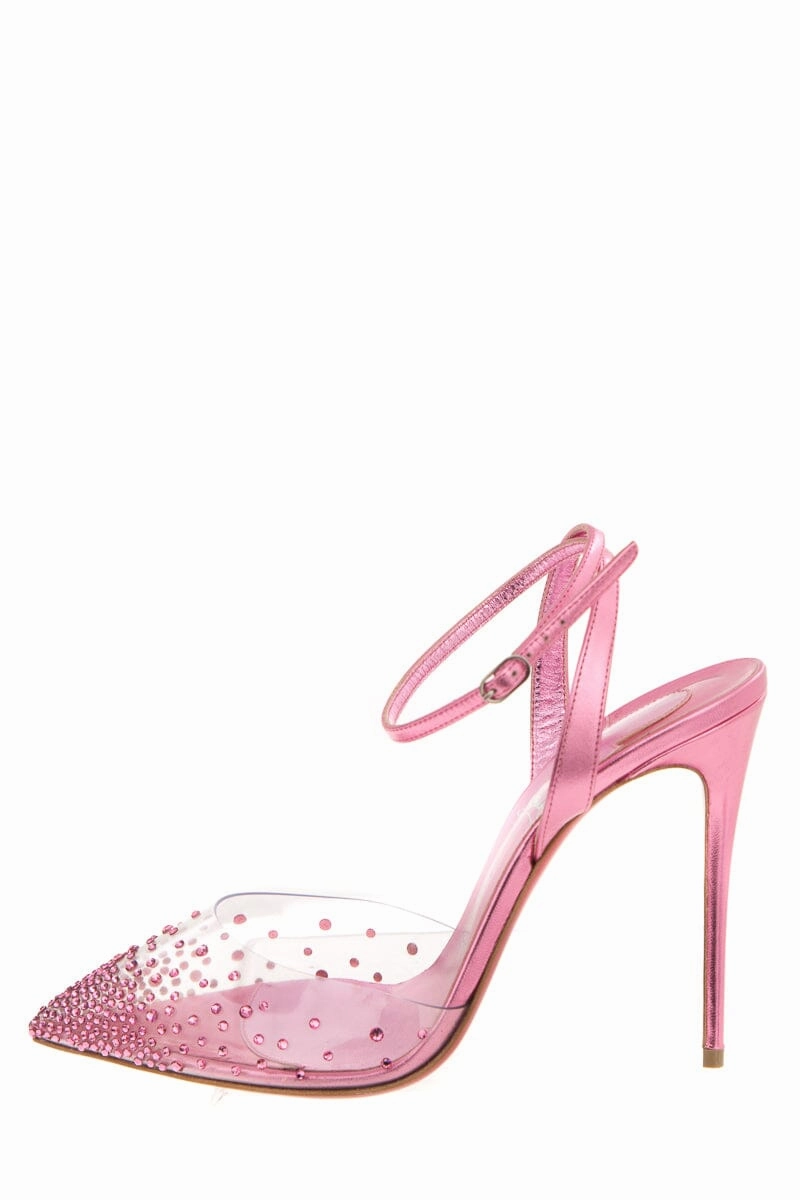 Christian Louboutin Pink  PVC Detail Heels SZ 39 Hilarious High Heels