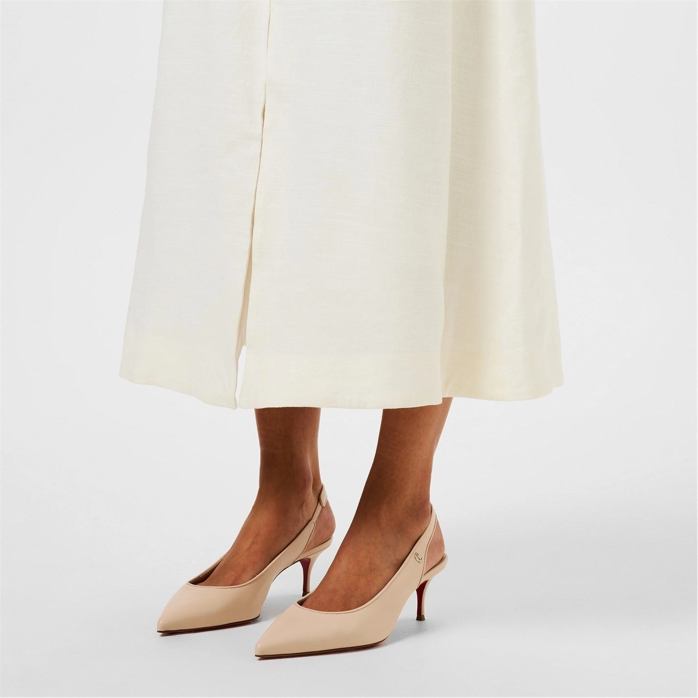 Christian Louboutin  Sporty Kate Sling 55Mm Pumps Leche 10cm High Heels