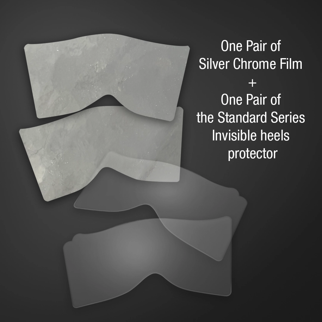 Chrome Silver Repair Wrap for Pleaser Heels (8" Flamingo Series) Thigh High Boots Platform Heel