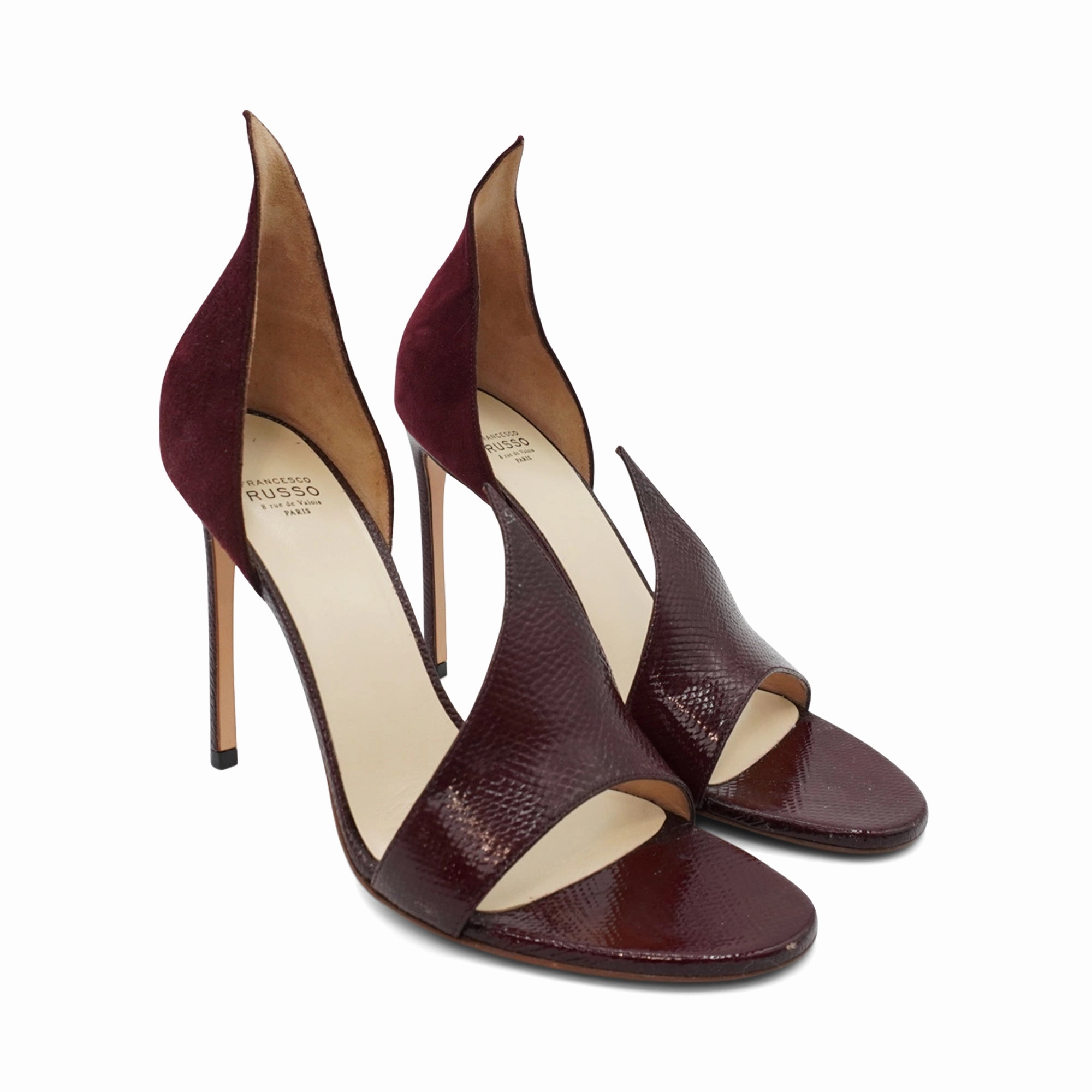 Francesco Russo 'Flame' Sandals - Women's 38.5 Replace Heel Tips High Heels