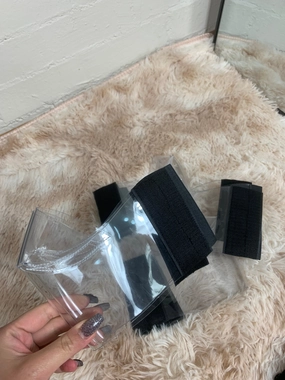 Clear boots protector black Velcro - 8 inch High Heels Mania Com