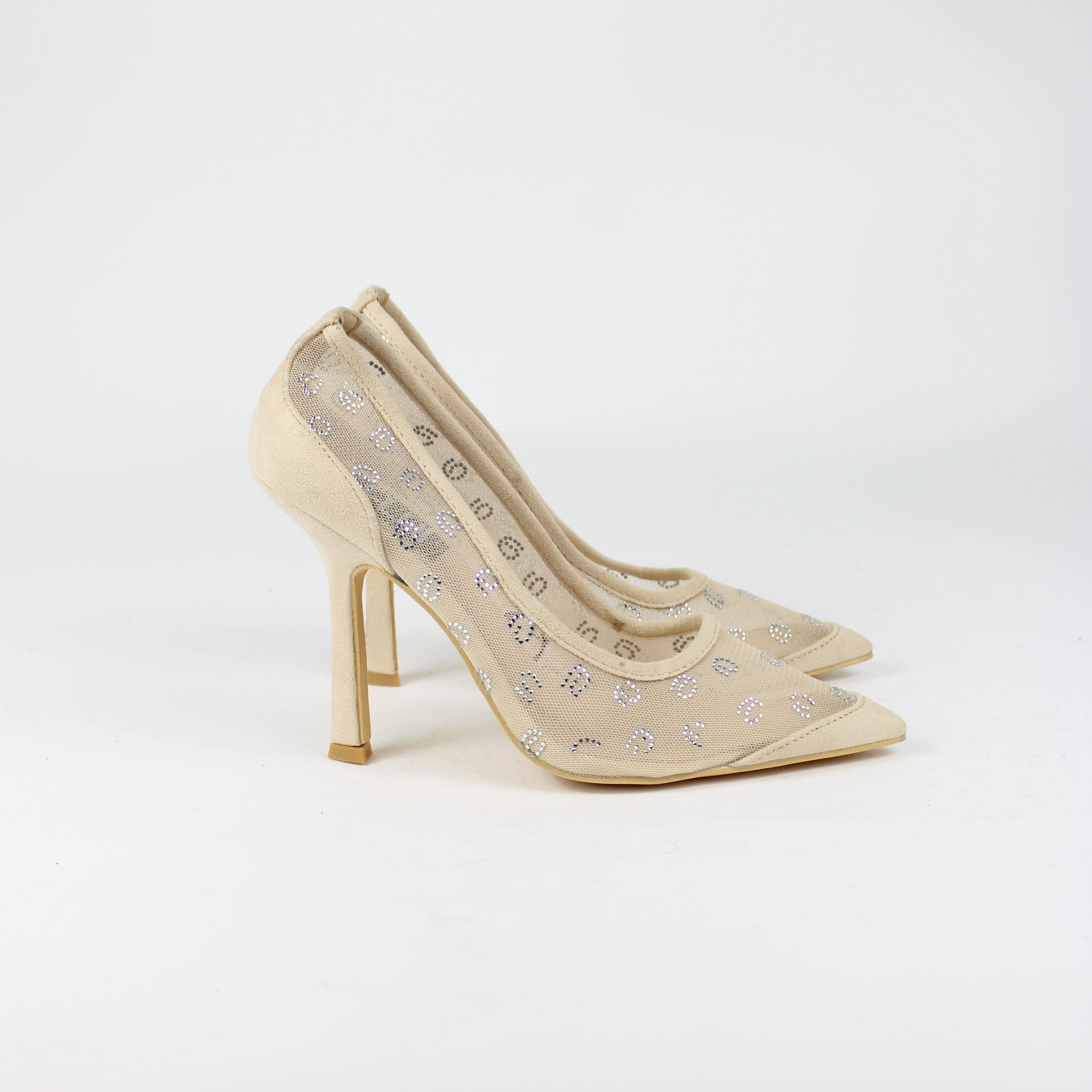 Botox Feet High Heels Flat Moda Light Peach Mesh Stiletto Heels