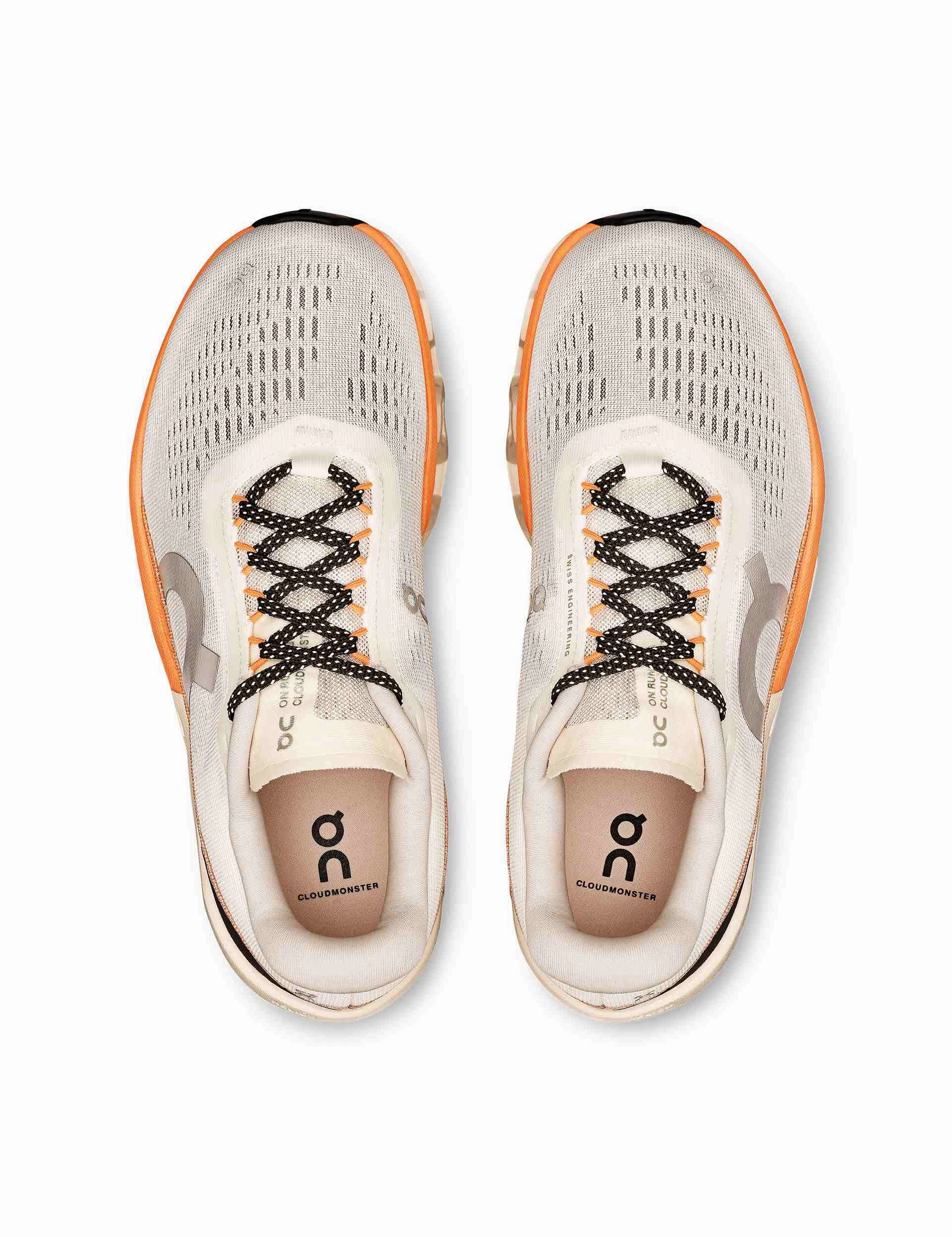 Running Shoes For Distance Runners Cloudmonster 2 - Ivory/Tangerine