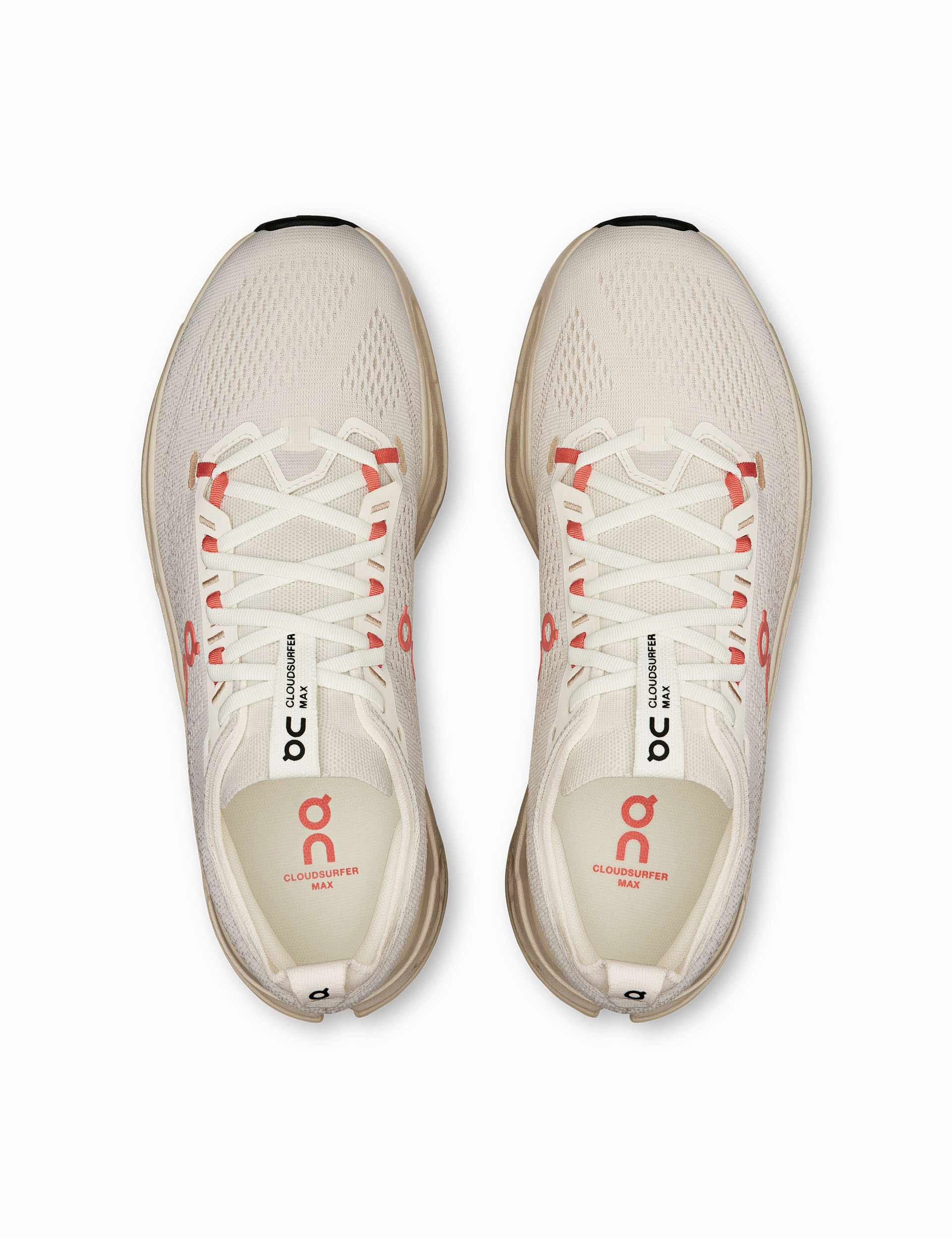Cloudsurfer Max - Ivory/Salmon Best Wide Toe Box Running Shoes