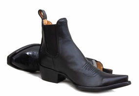 T4 Black ankle low heel Ankle Boots Narrow Width