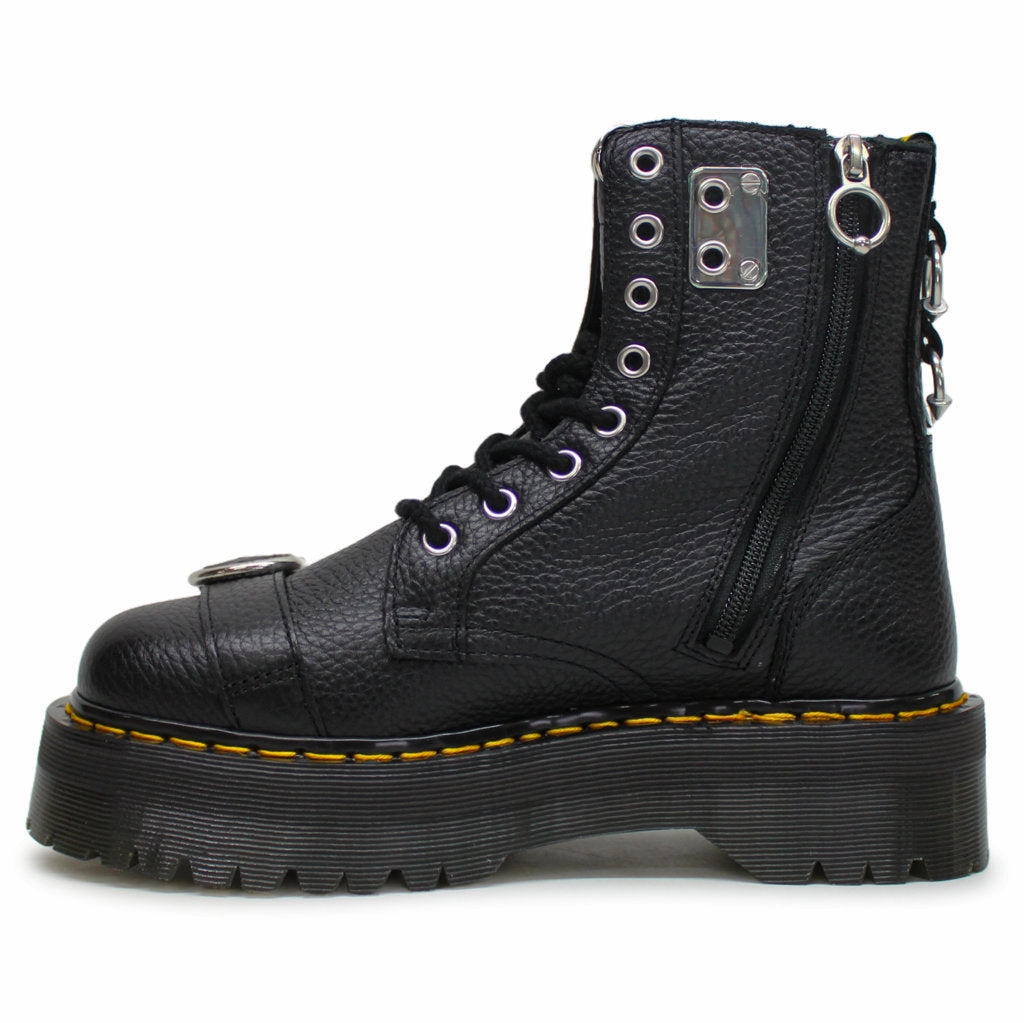 Flared Ankle Boots Dr. Martens Jadon HDW Milled Nappa Leather Unisex Ankle Boots