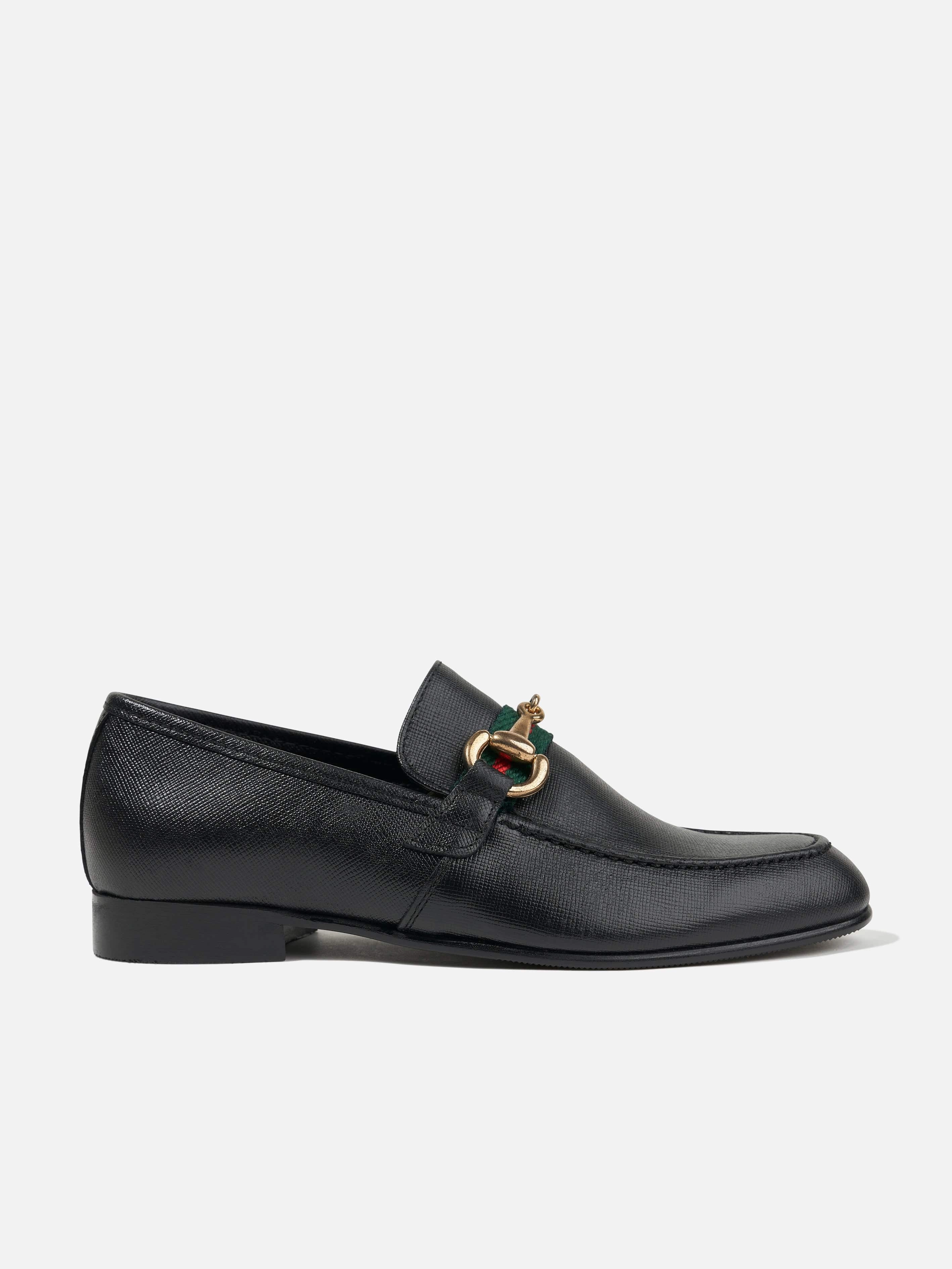 Best Arch Support Loafers Andanines Boys Loafers With Embellished Buckle in Black