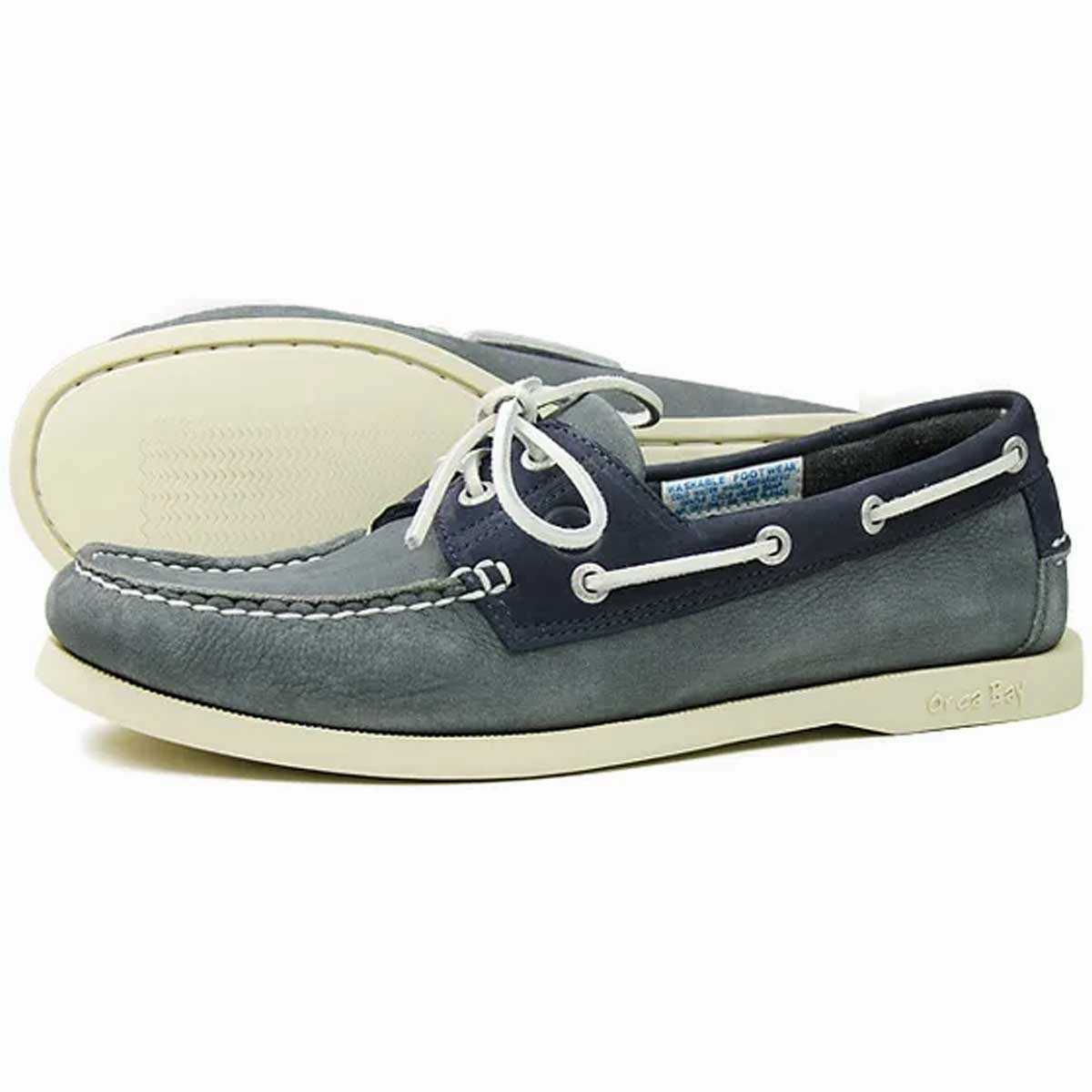 ORCA BAY Sandusky Leather Deck Shoes - Men's - Grey / Indigo Tenaya Mastia Climbing Shoes Review