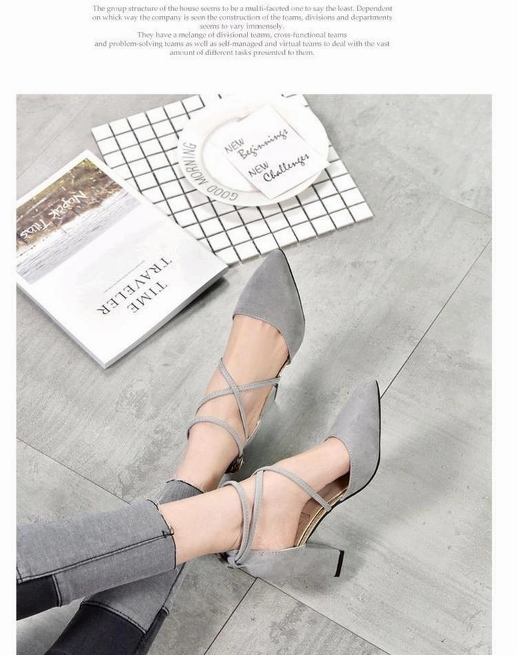  - Crossed Straps Roman Heel Sandals Shoes Gold Thick High Heels