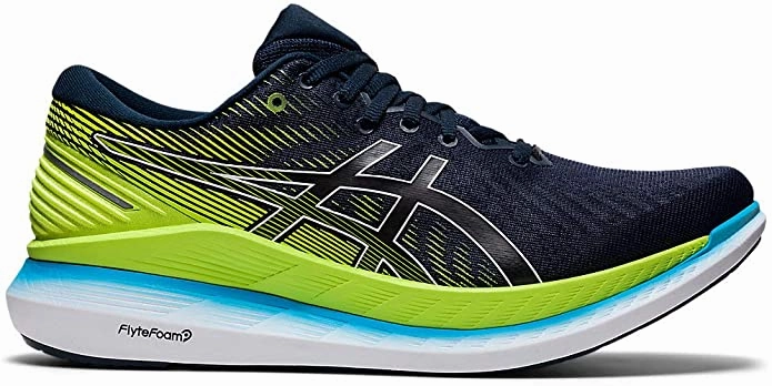 Asics Shoe Guide Pronation Men's Asics Glideride 2, French Blue/Hazard Green, 9.5 D Medium