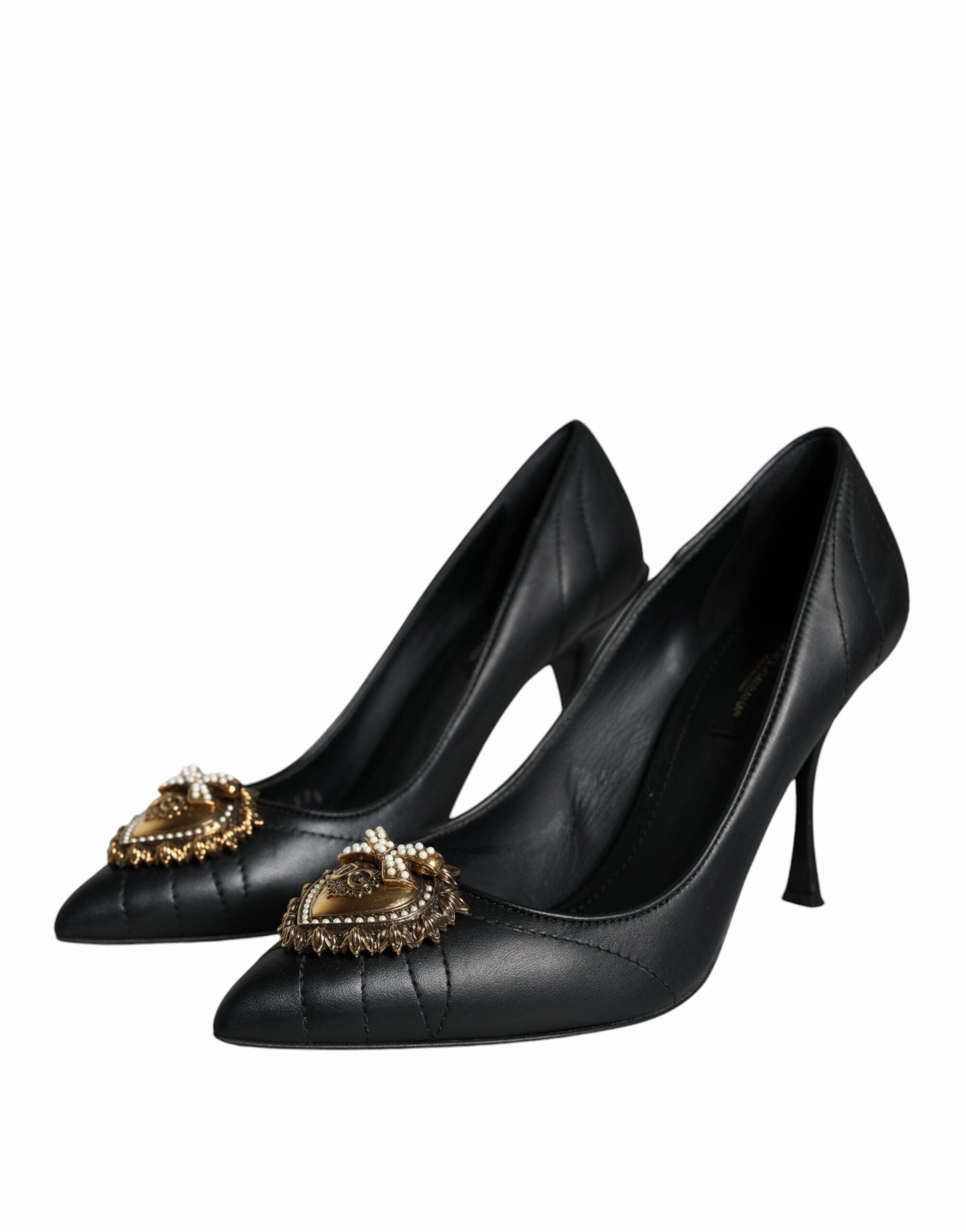 Dolce & Gabbana  Leather Heart DEVOTION Pumps Women's Shoes (Pre-Owned) High Heel Shoes Games