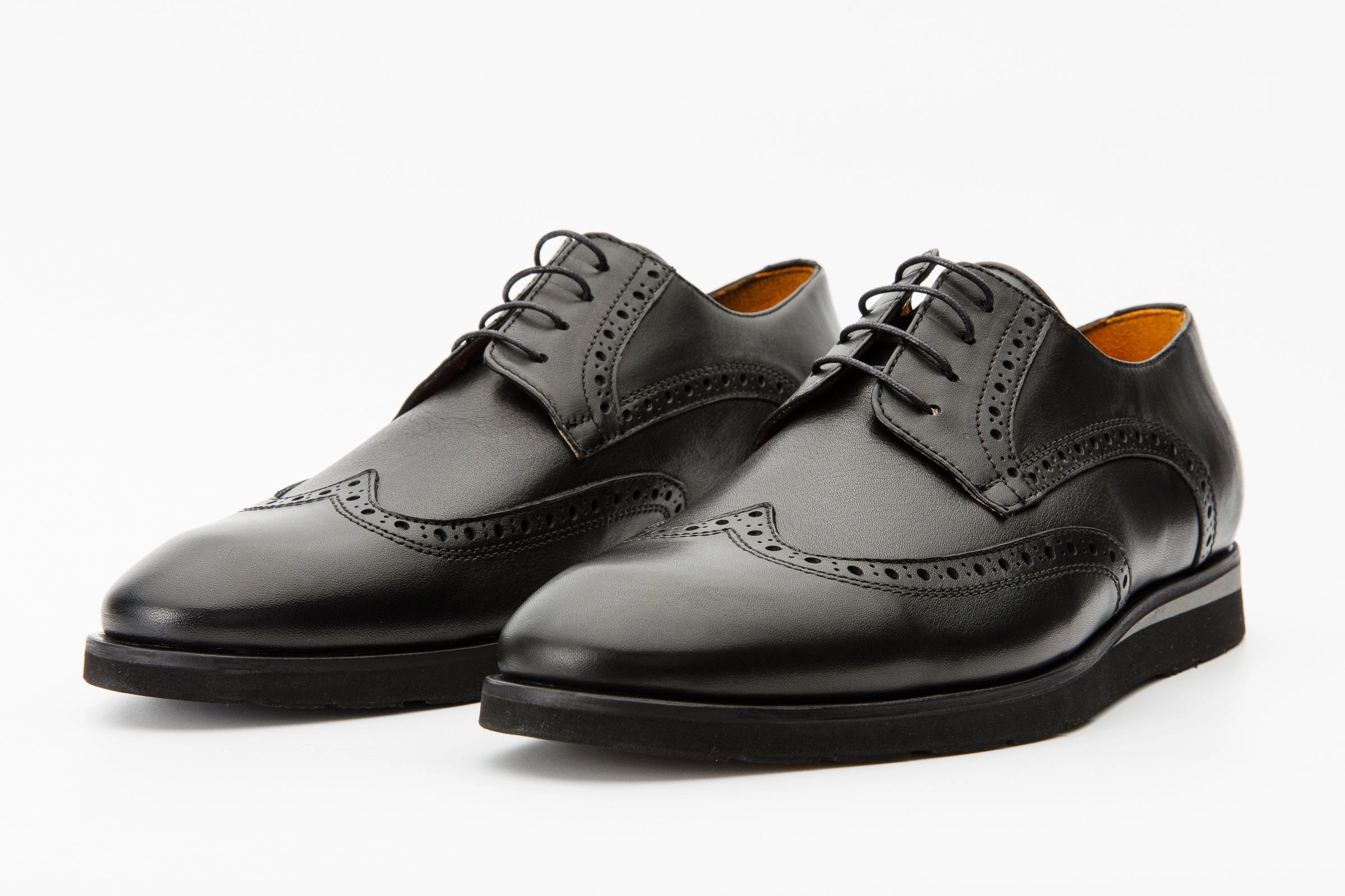 NULL The Molise Black Wingtip Semi Brogue Derby Men  Shoe  Final Sale!
