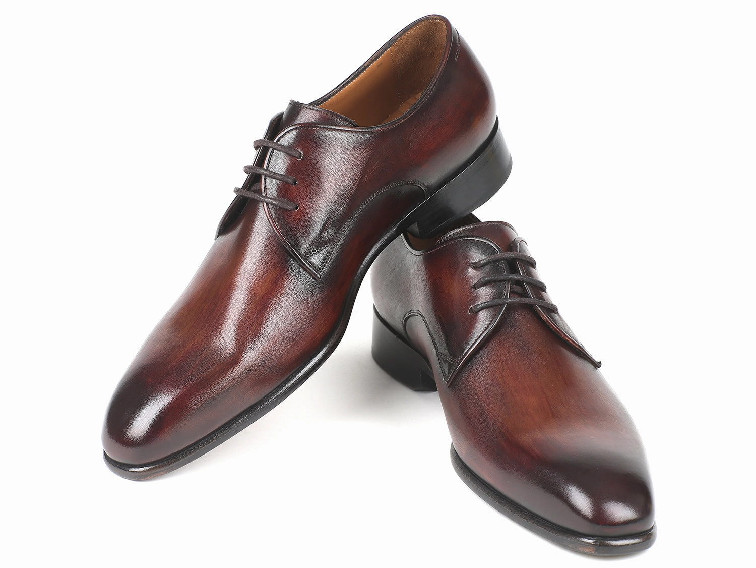 Paul Parkman Men's Custom Made Antique Brown Derby Shoes 696AT51 Derby Shoes Sale