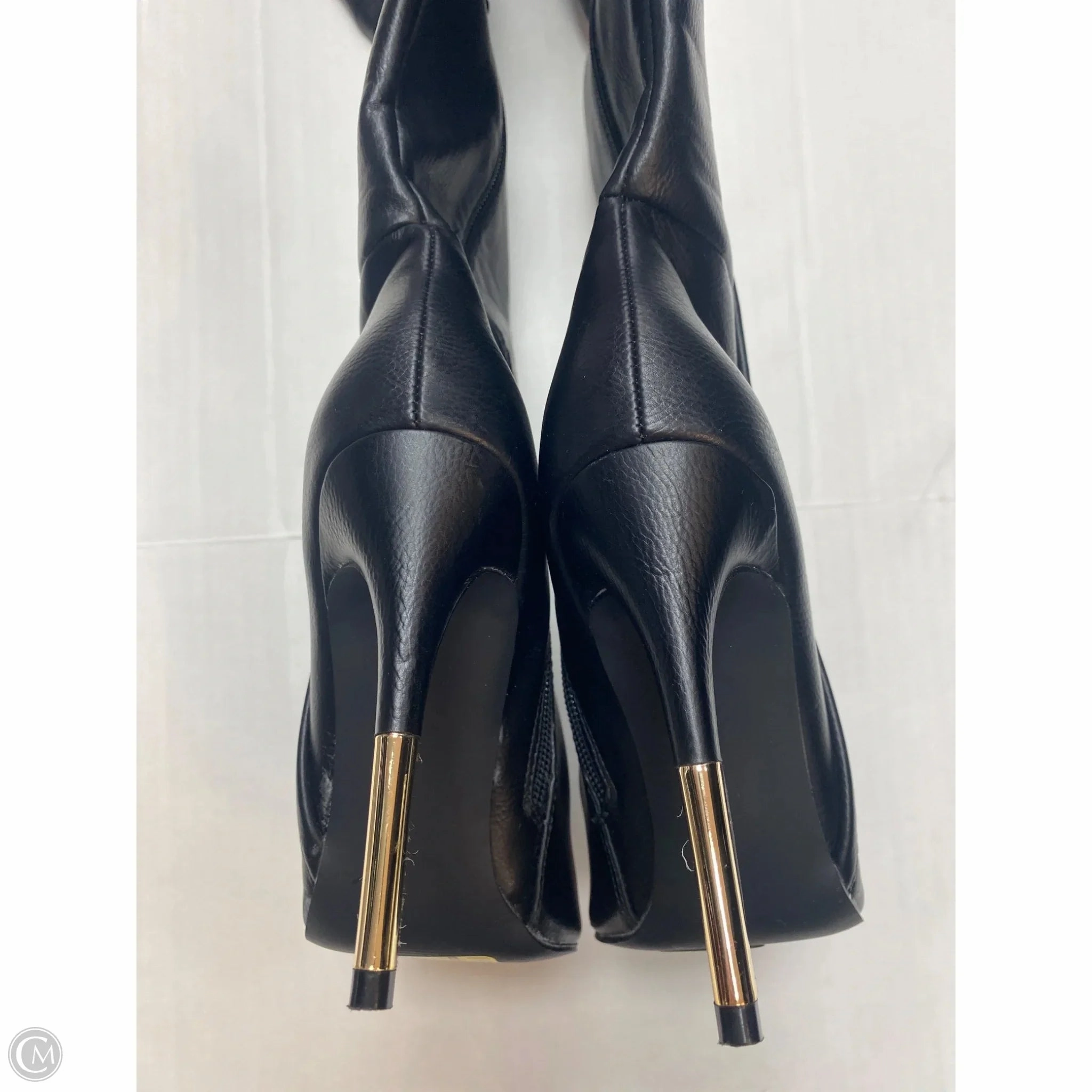 Boots Over-the-knee Heels By Shoedazzle In Black, Size: 8 Warm Snowmobile Boots