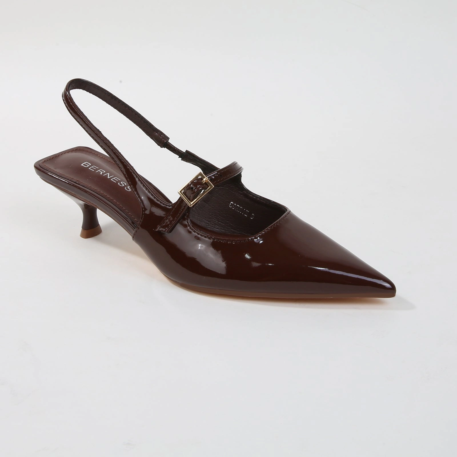 Corrie Slingback Kitten Heels with Buckled Strap