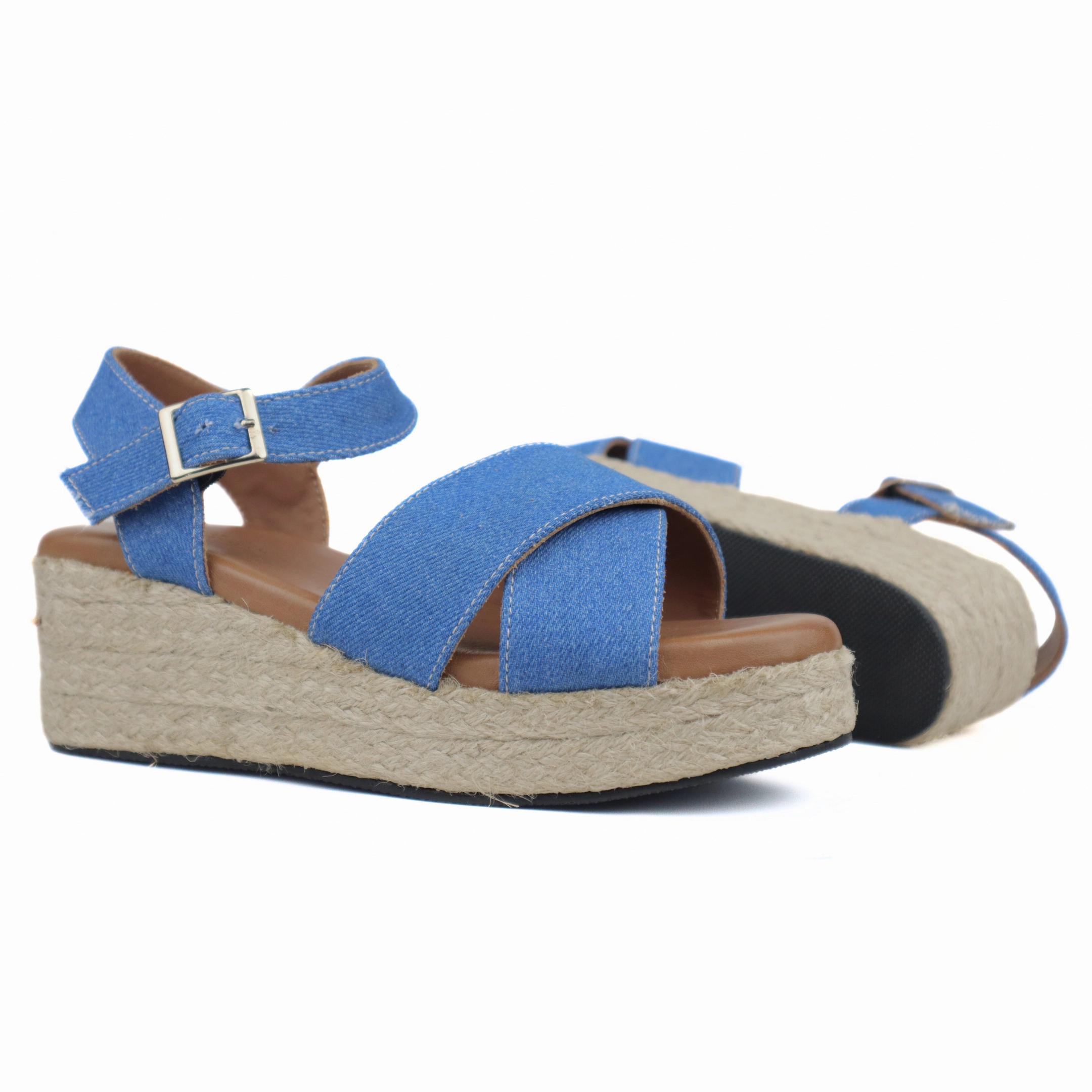 High Heels Italian CRAFTSMAN WOMENS WEDGE SANDALS