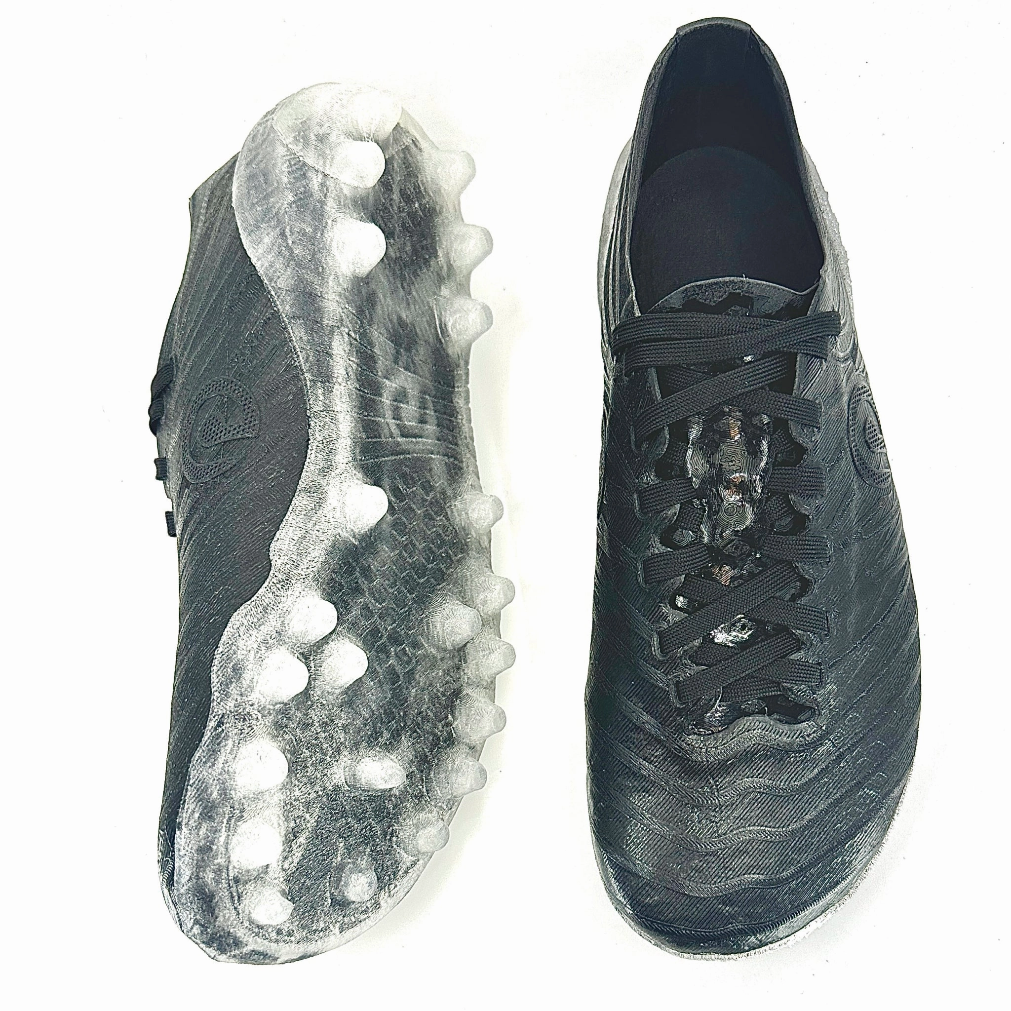 League Ll Fg/mg Junior Firm Ground Soccer Cleat Custom Soccer Cleats - Black Ice - AG Conical