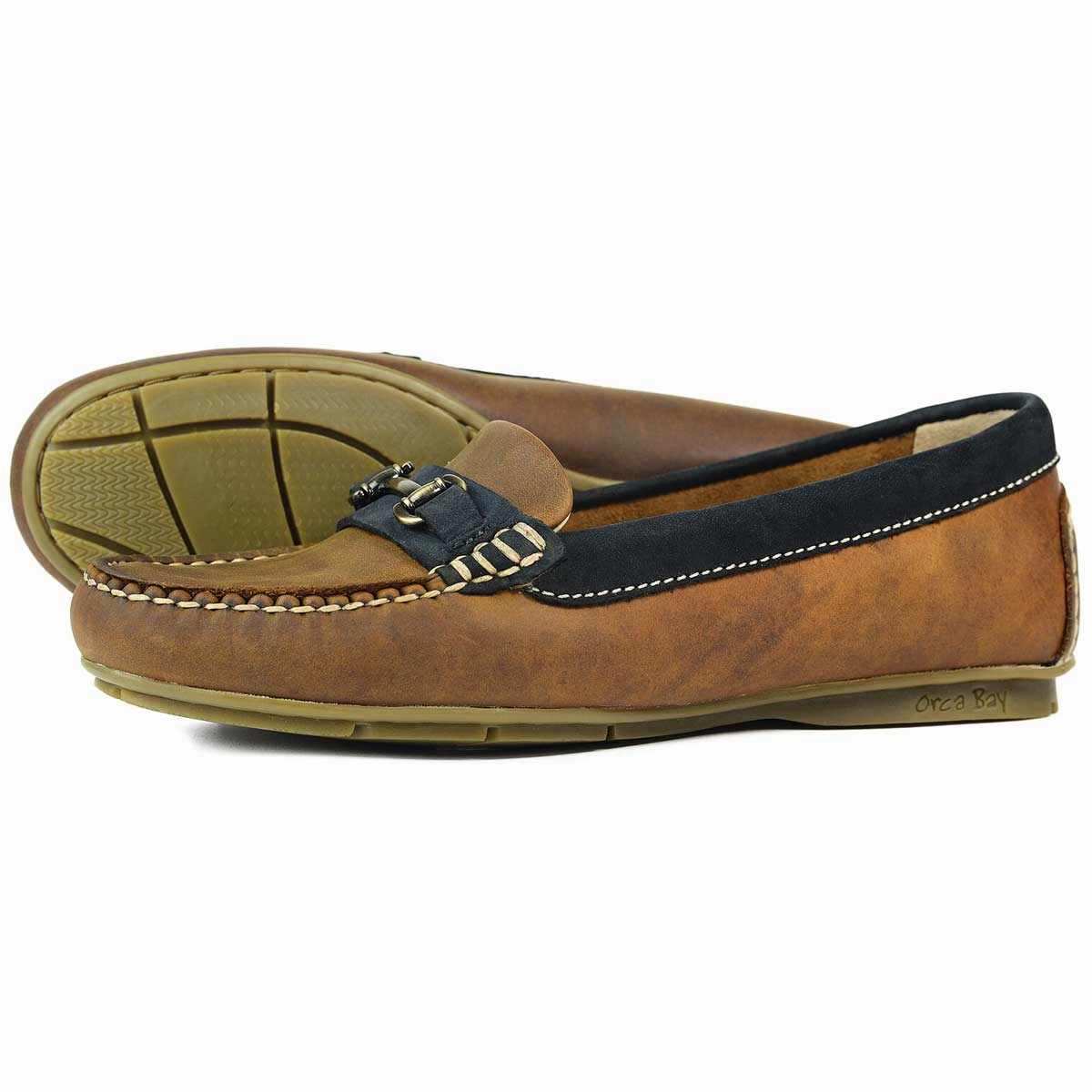 Martens Adrian Smooth Leather Tassel Loafers ORCA BAY Verona Leather Loafers - Women's - Sand / Navy